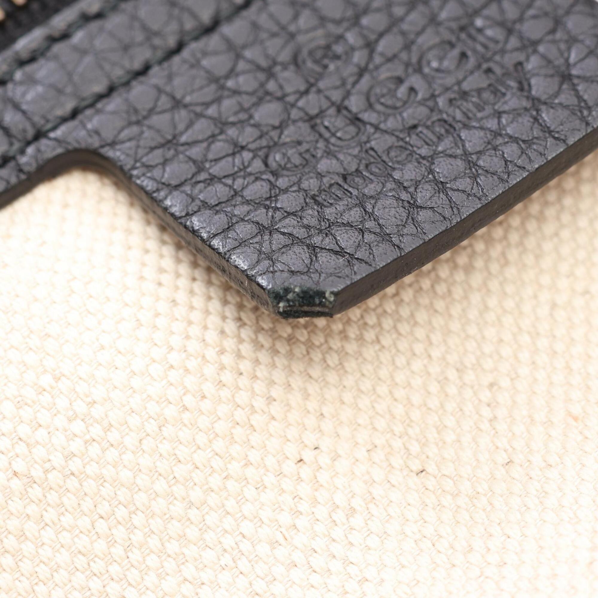 Gucci Black Leather Handbag Shoulder Bag (Pre-Owned)