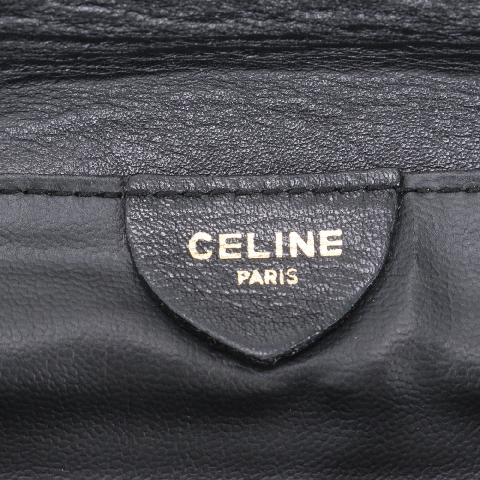 Celine Black Leather Clutch Bag Pouch (Pre-Owned)
