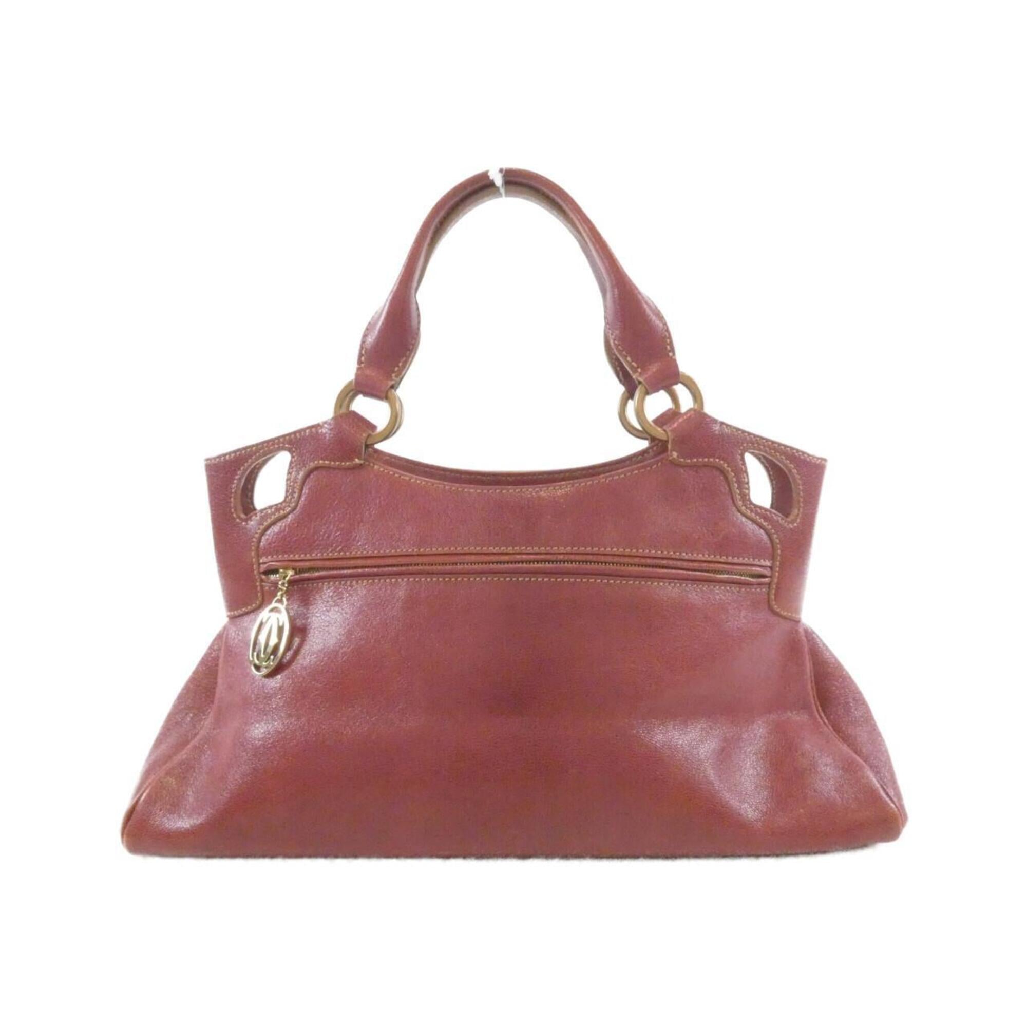 Cartier Rose Pink Leather Handbag (Pre-Owned)