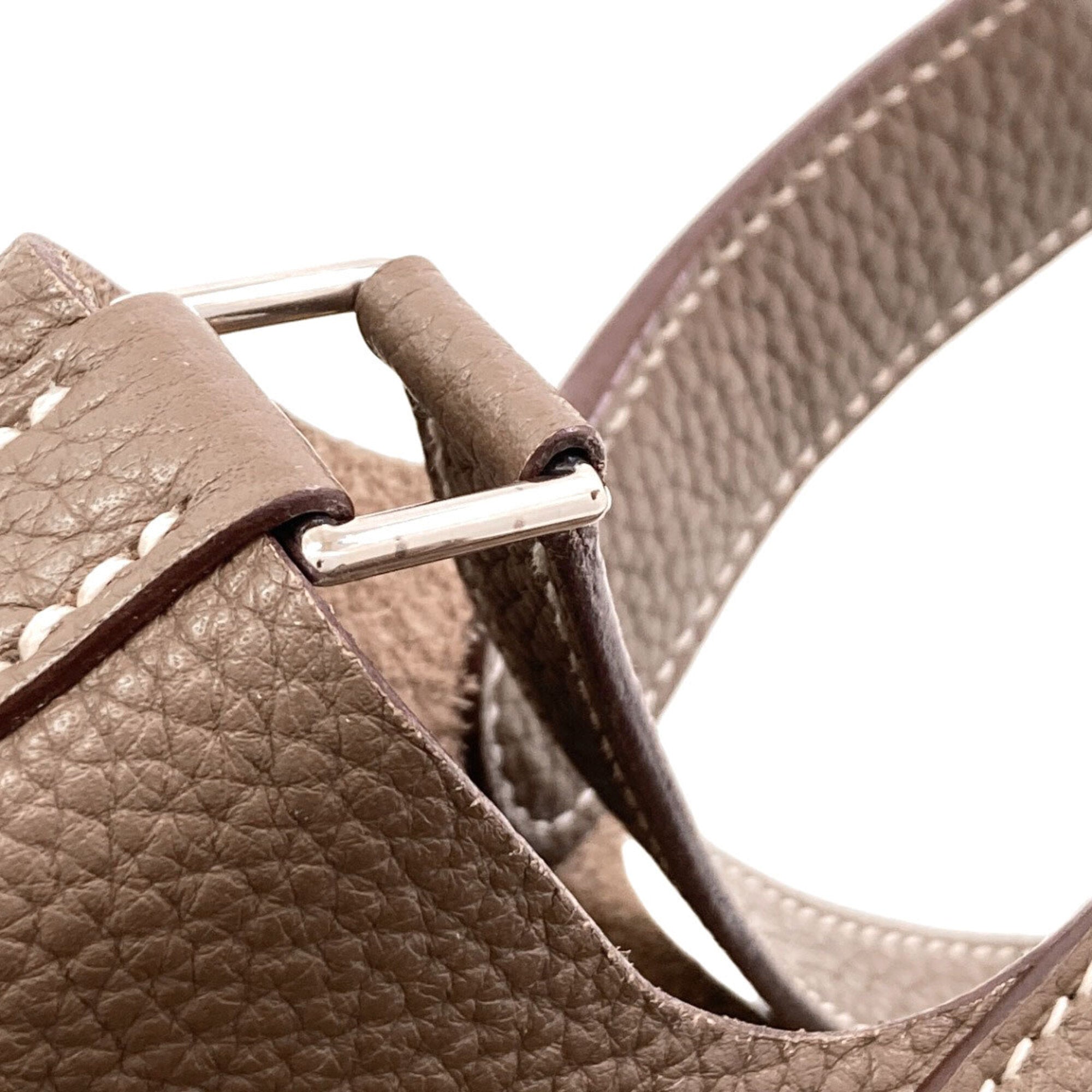 Hermes Picotin Etoupe Gray Taurillon Clemence Leather Handbag (Pre-Owned)