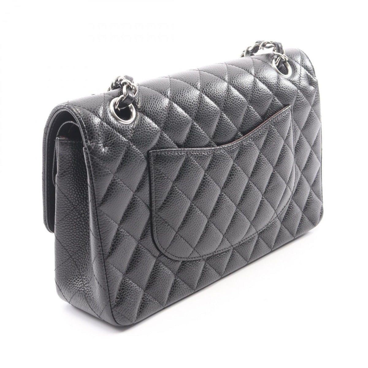 Chanel Black Grained Calfskin Handbag Shoulder Bag (Pre-Owned)
