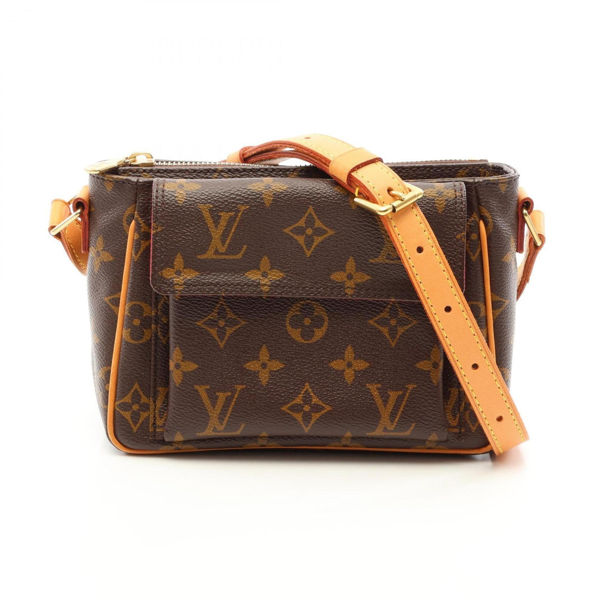 Louis Vuitton Brown Monogram Coated Canvas Leather Handbag Shoulder Bag (Pre-Owned)
