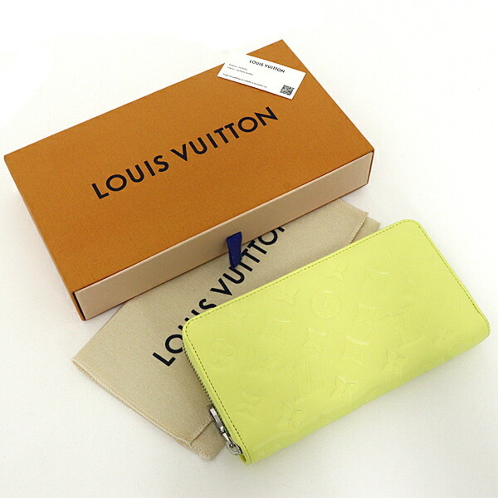 Louis Vuitton Monogram Yellow Leather Long Wallet (Bi-Fold) (Pre-Owned)