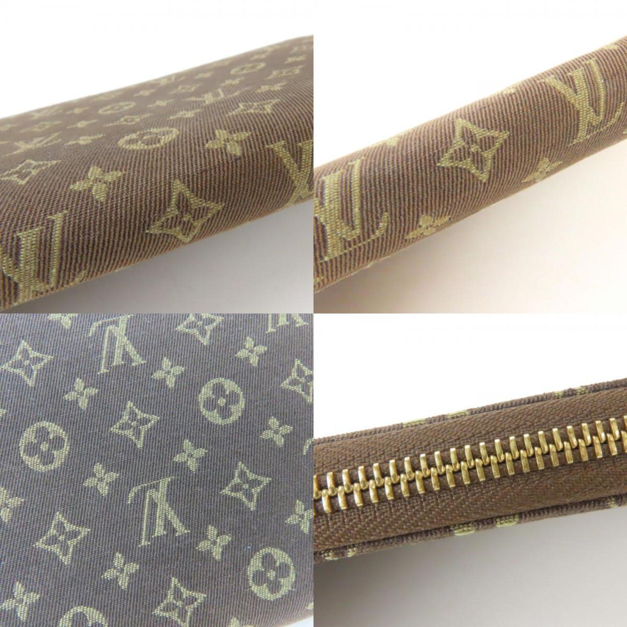 Louis Vuitton Brown Ebene Monogram Mini Lin Long Wallet (Bi-Fold) (Pre-Owned)