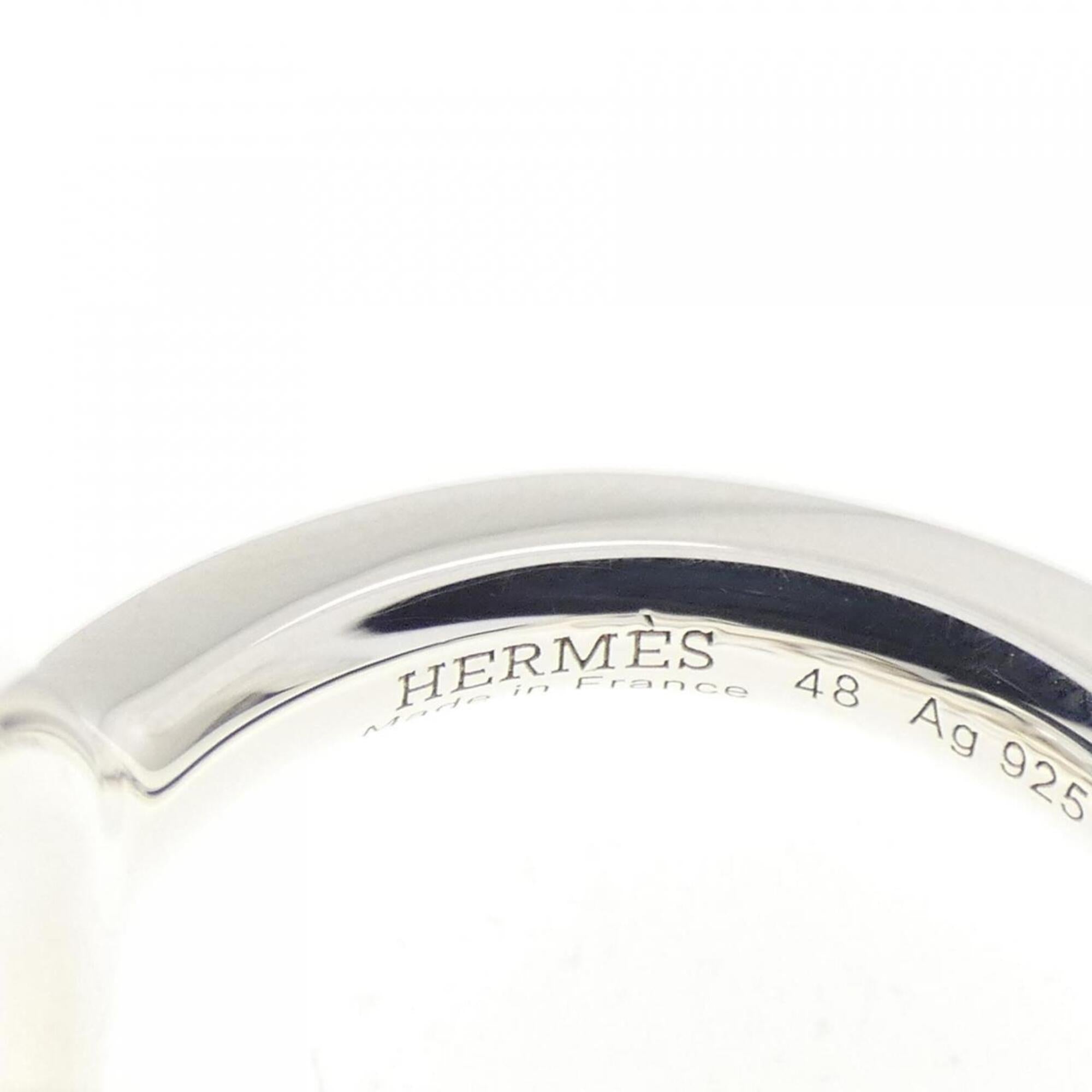 Hermes Silver 925 Band Ring (Pre-Owned)
