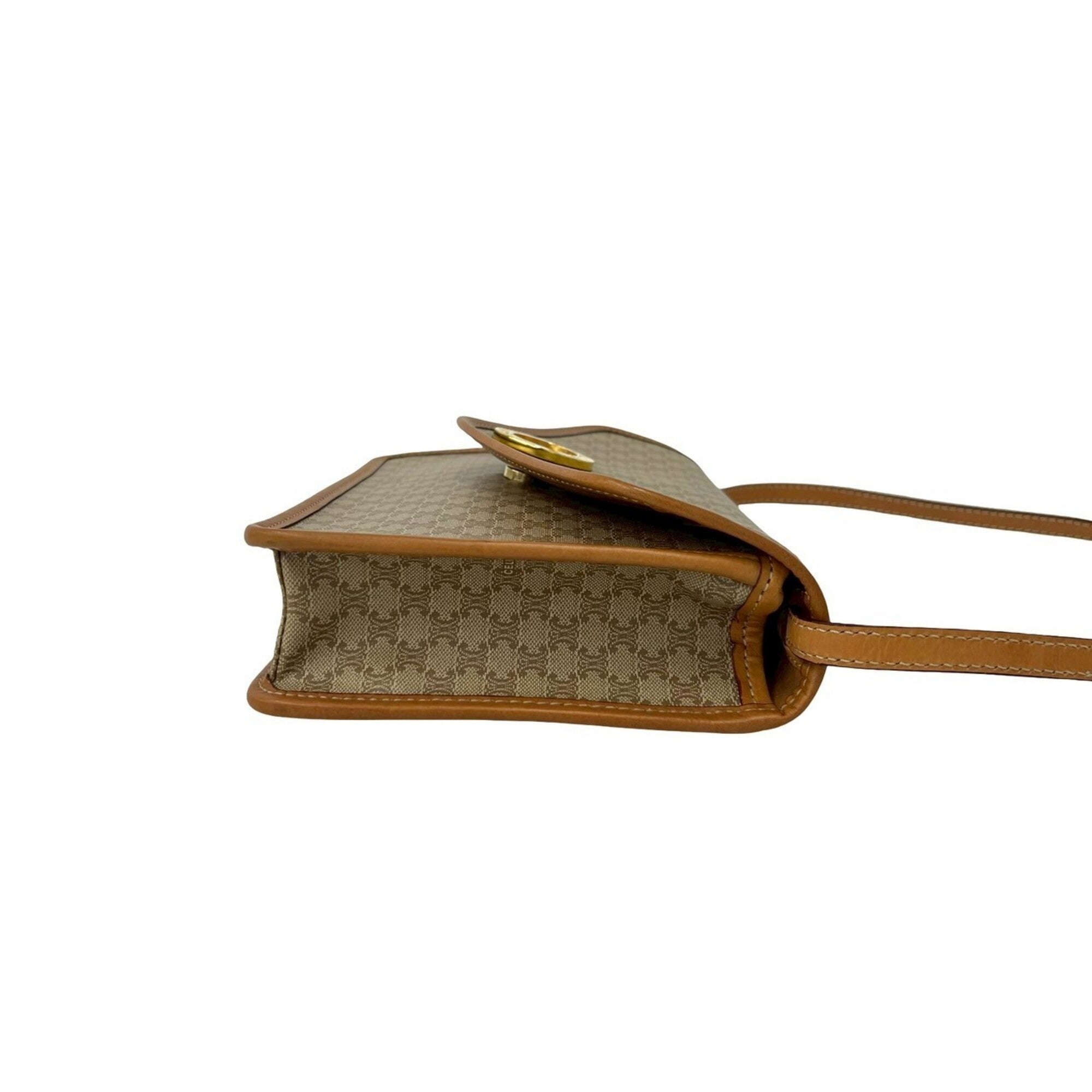 Celine Beige Brown Pvc Leather Pochette Shoulder Bag (Pre-Owned)