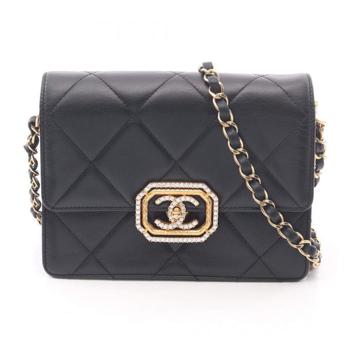 Chanel Black Leather Shoulder Bag (Pre-Owned)
