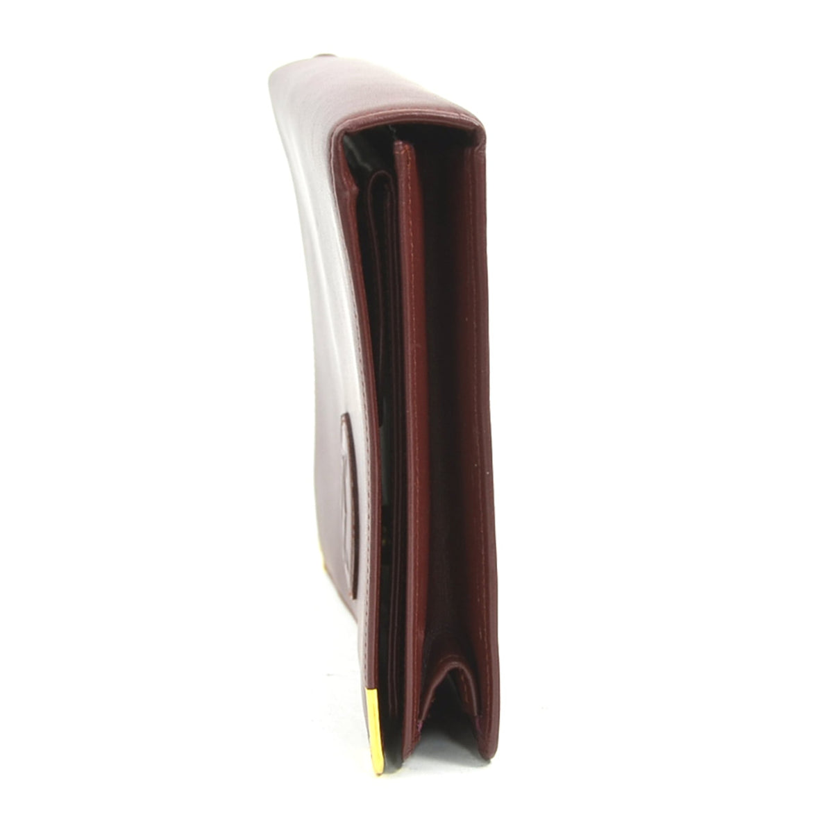 Cartier Burgundy Leather Clutch Bag (Pre-Owned)
