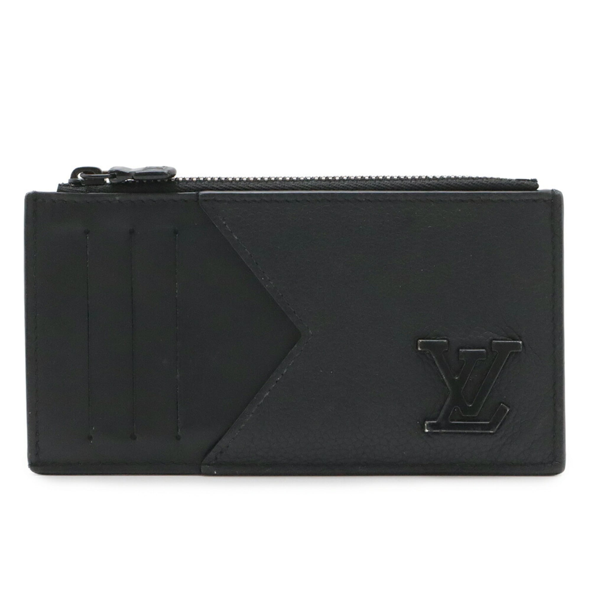 Louis Vuitton Black Noir Leather Coin Purse/Coin Case (Pre-Owned)