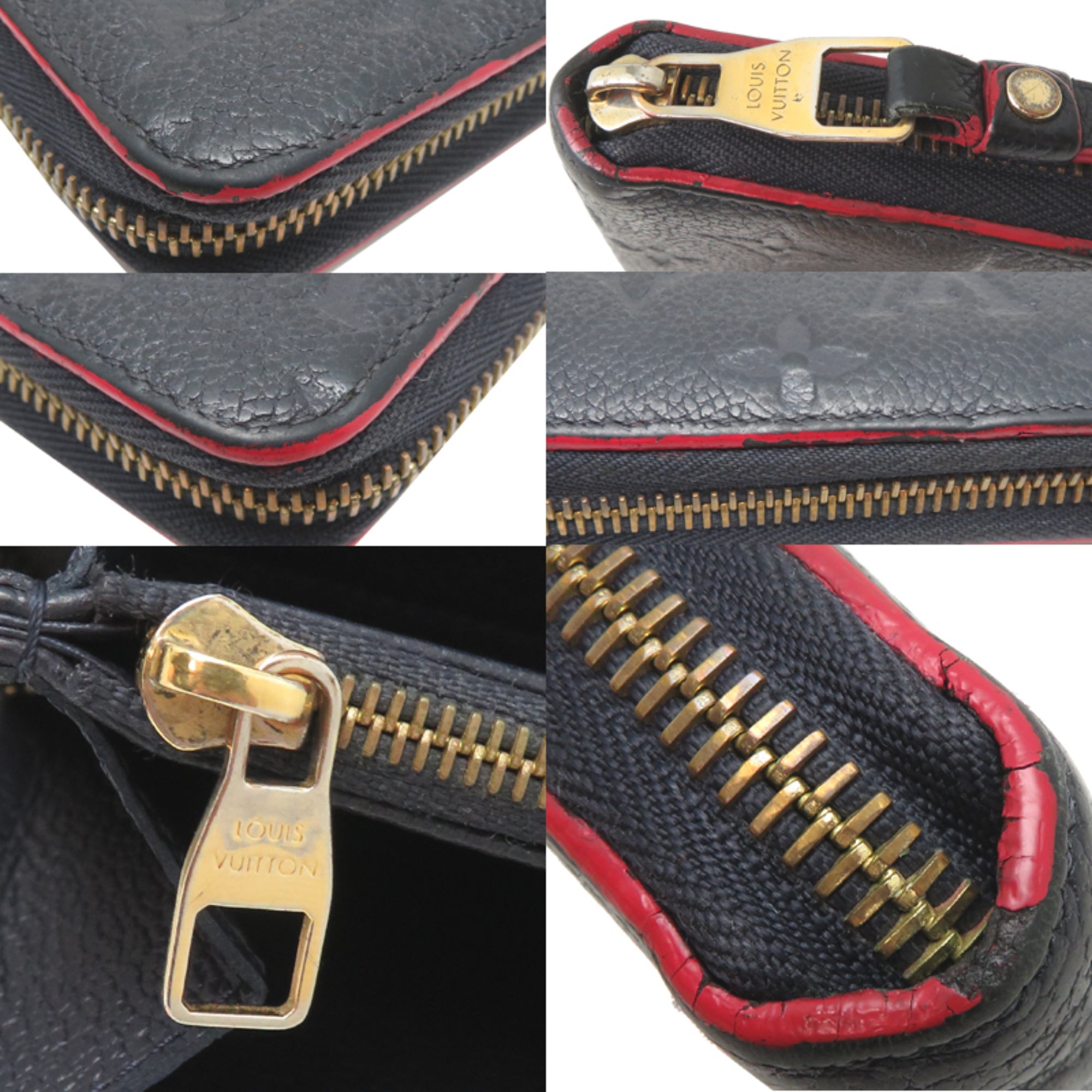 Louis Vuitton Marine Rouge Navy Monogram Empreinte Long Wallet (Bi-Fold) (Pre-Owned)