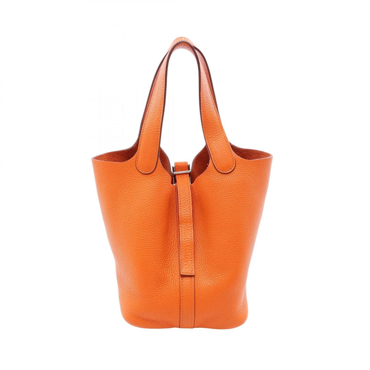 Hermes Orange Taurillon Clemence Leather Handbag (Pre-Owned)