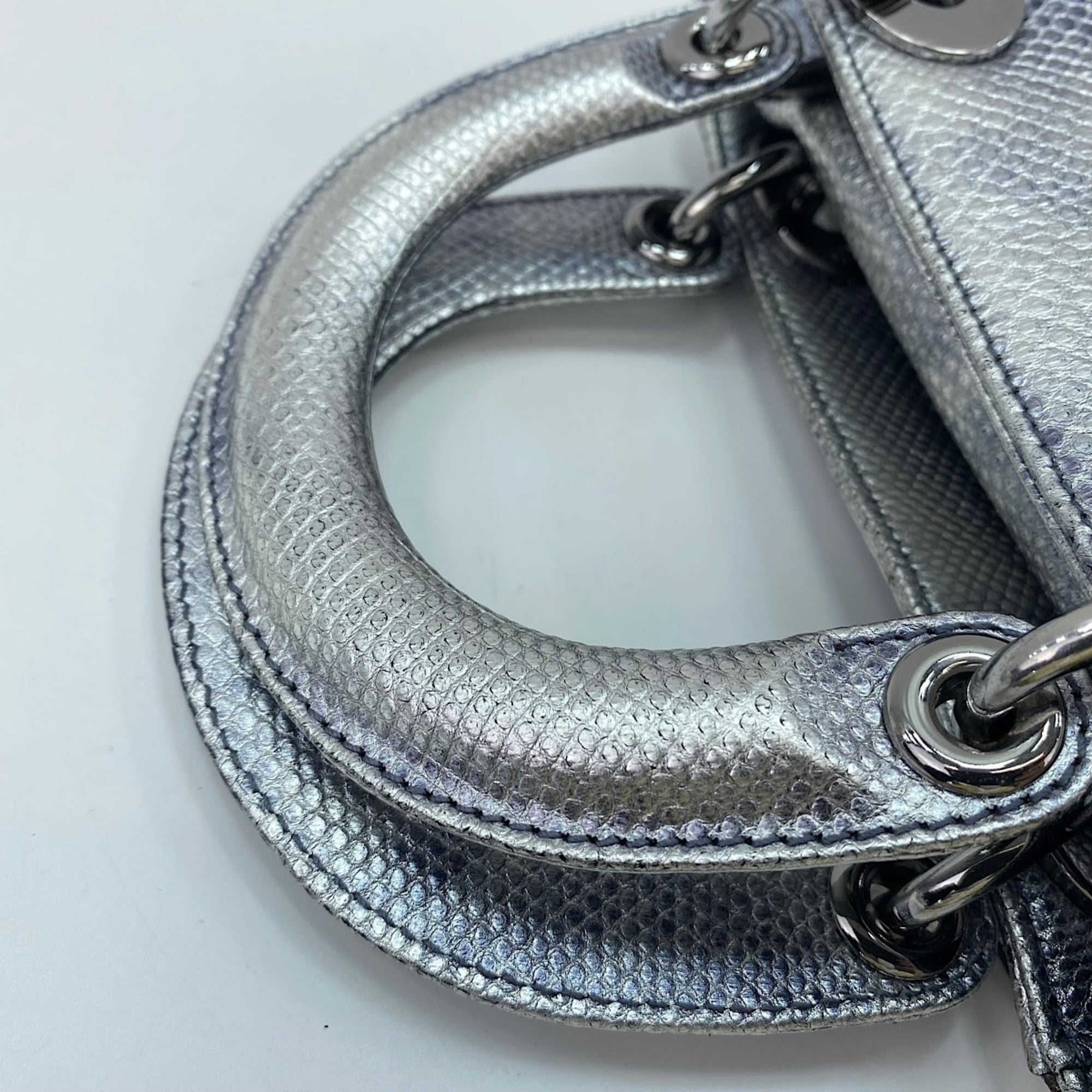 Christian Dior Silver Handbag Shoulder Bag (Pre-Owned)