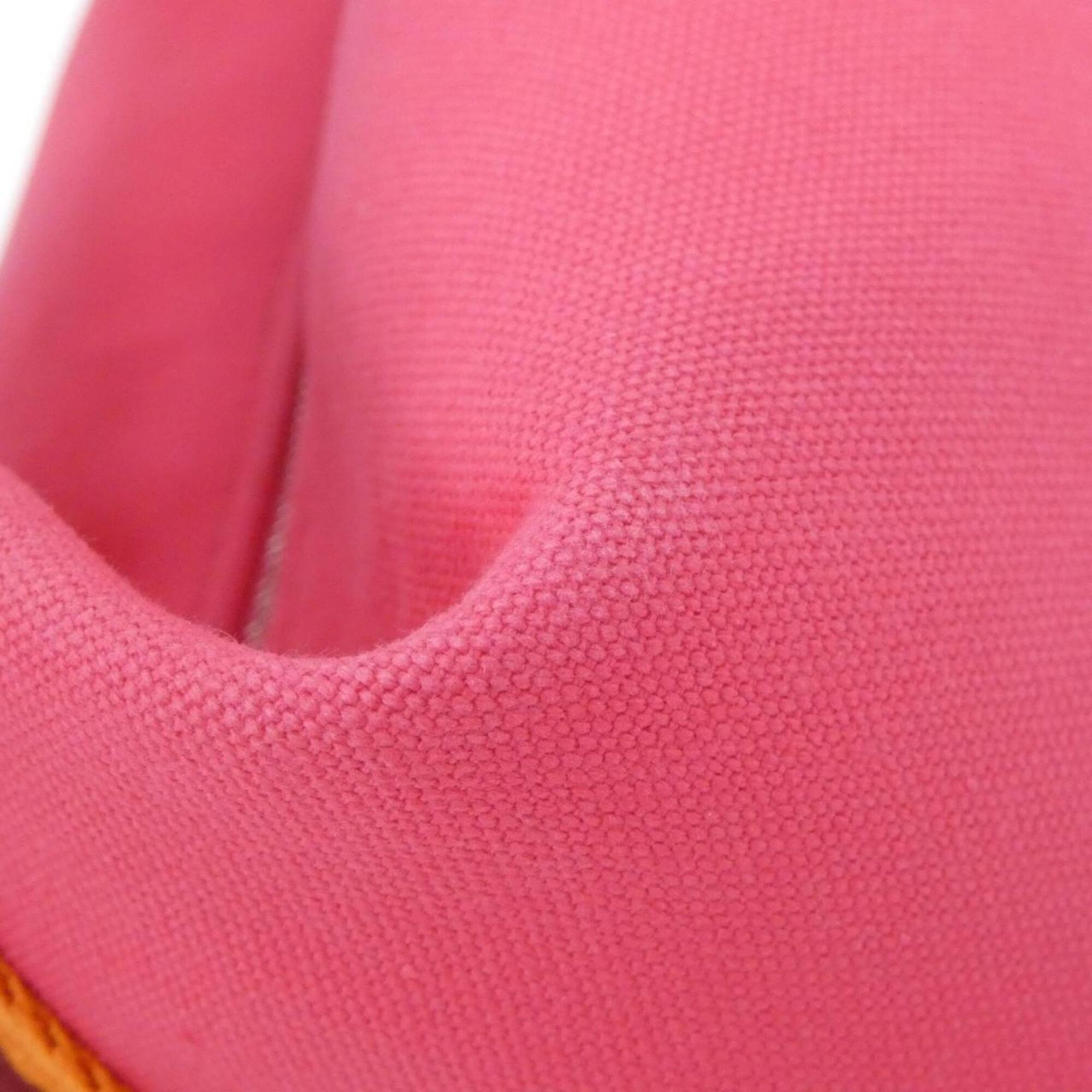 Hermes Pink Canvas Handbag Pouch (Pre-Owned)