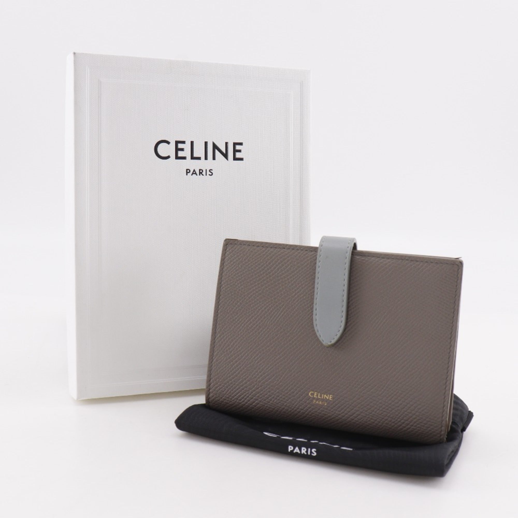 Celine Gray Leather Wallet (Bi-Fold) (Pre-Owned)