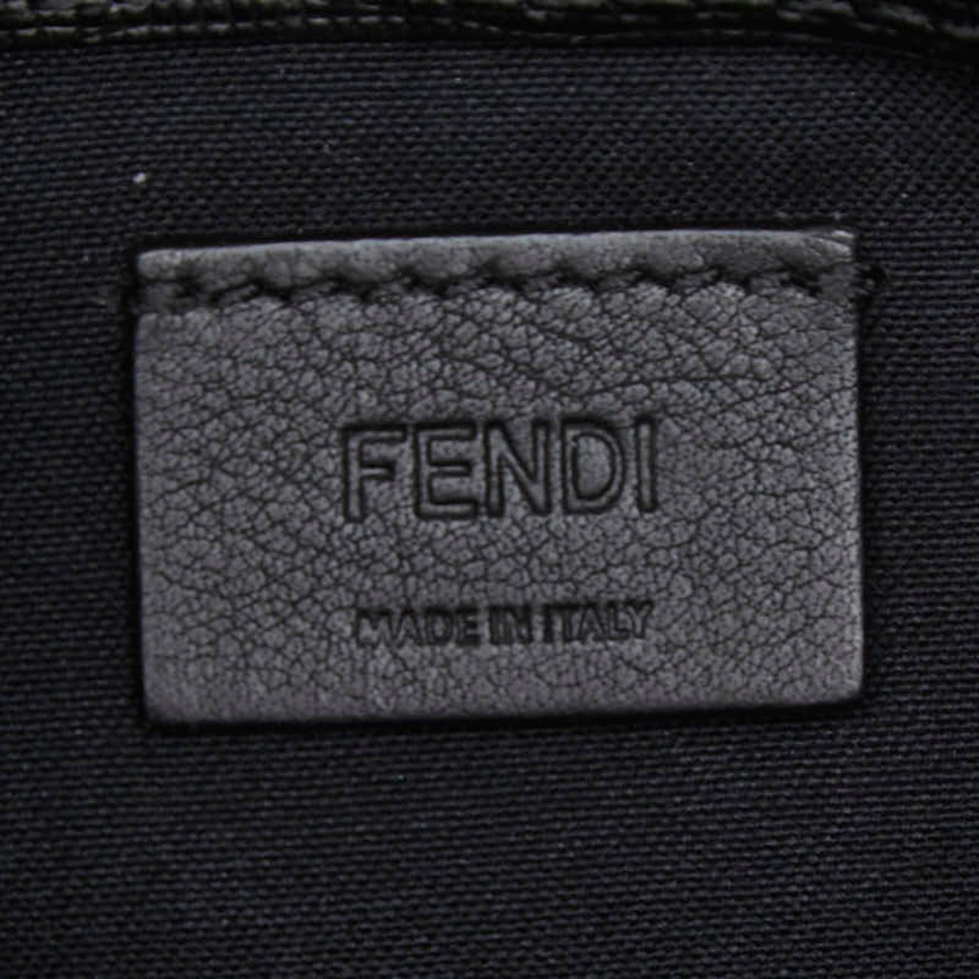 Fendi Black Multi-Color Leather Fur Shoulder Bag (Pre-Owned)
