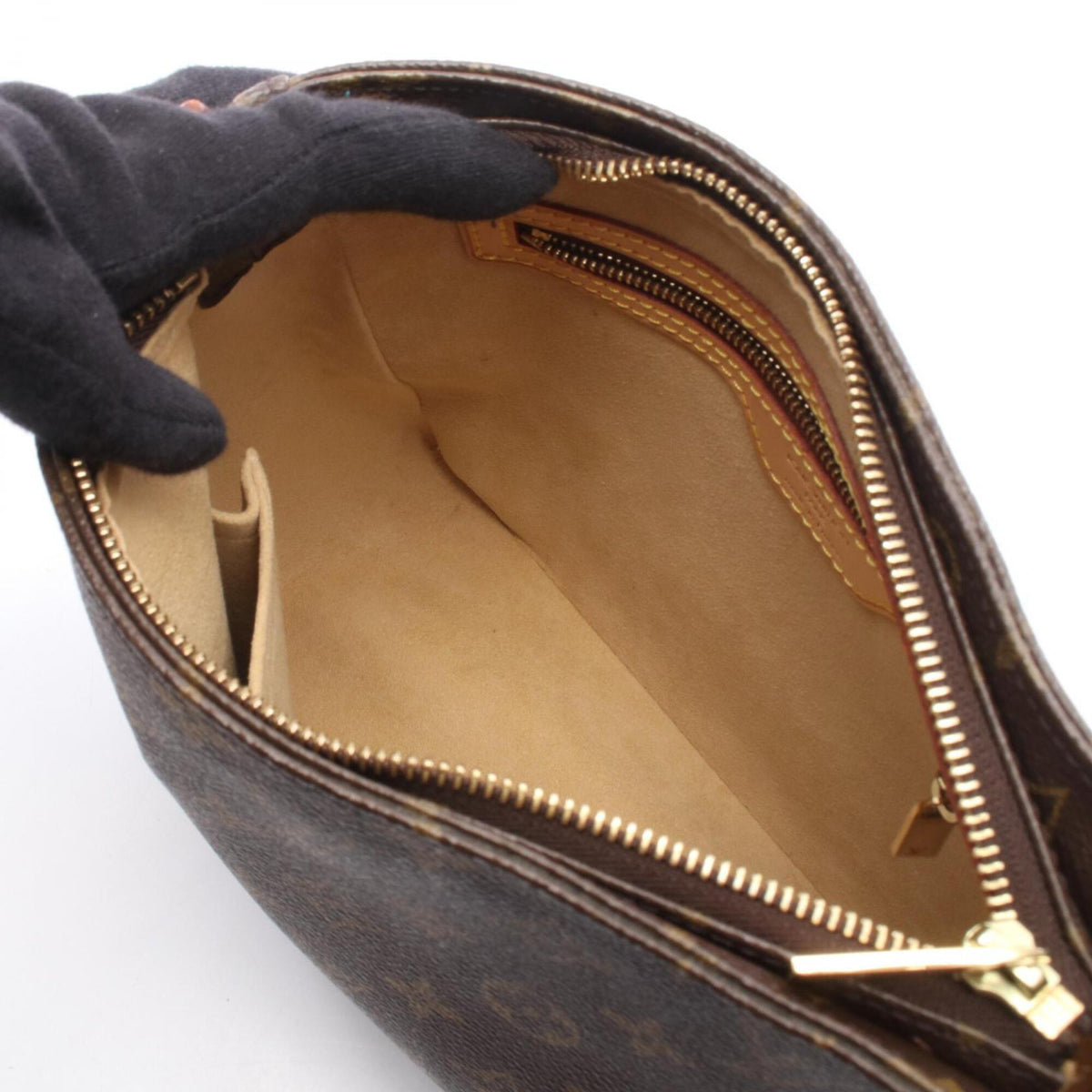 Louis Vuitton Brown Coated Canvas Pvc Monogram Leather Handbag Shoulder Bag (Pre-Owned)