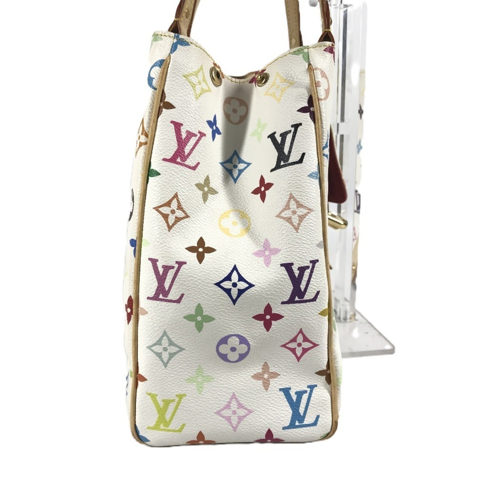 Louis Vuitton Blanc White Monogram Multicolore Shoulder Bag Tote Bag (Pre-Owned)
