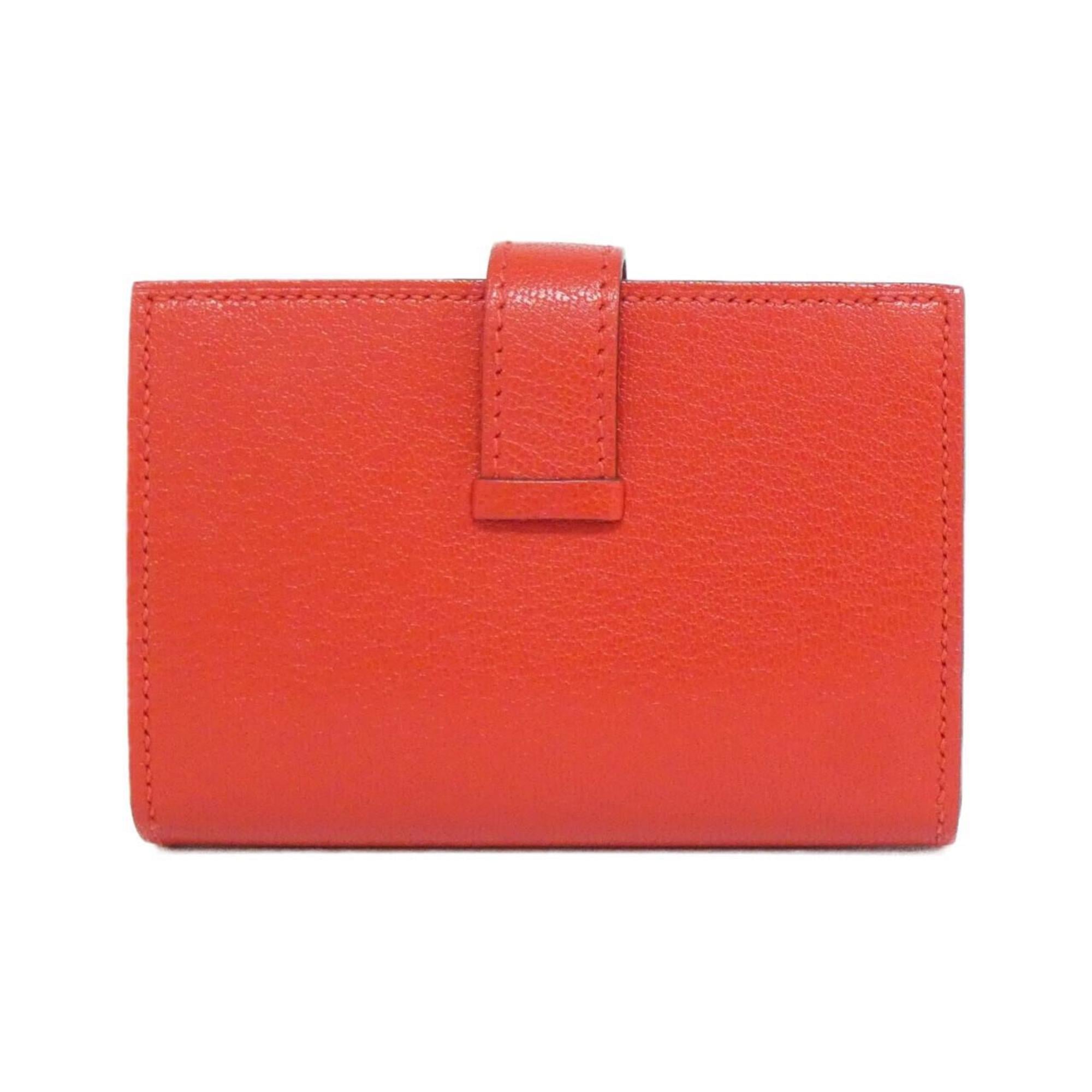 Hermes Red Color Wallet (Bi-Fold) (Pre-Owned)