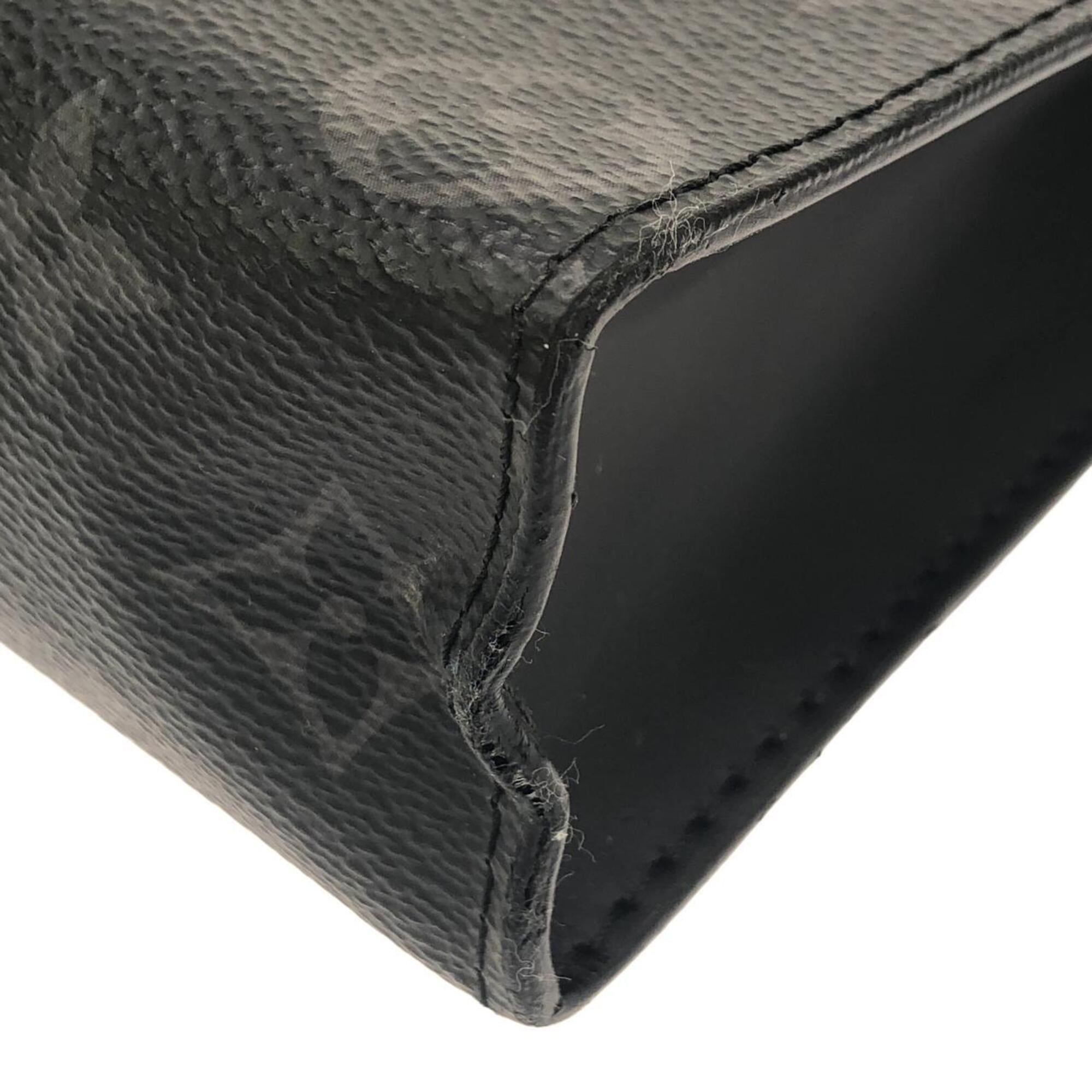 Louis Vuitton Monogram Eclipse Black Coated Canvas Handbag Pochette (Pre-Owned)