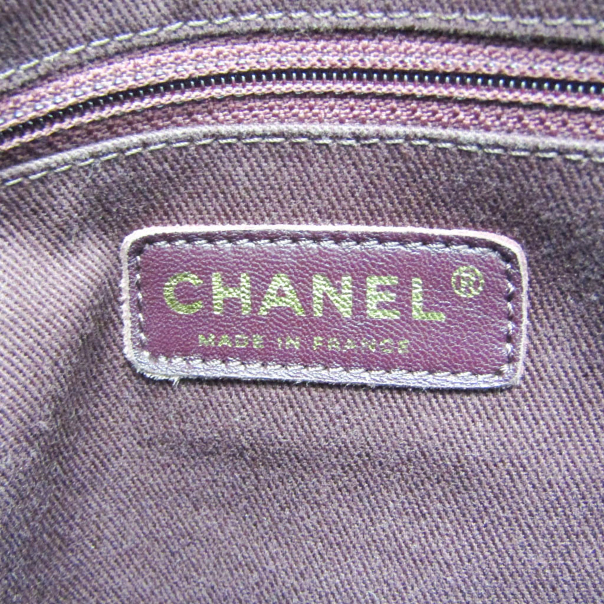 Chanel Matelasse Black Navy Grained Calfskin Tote Bag (Pre-Owned)