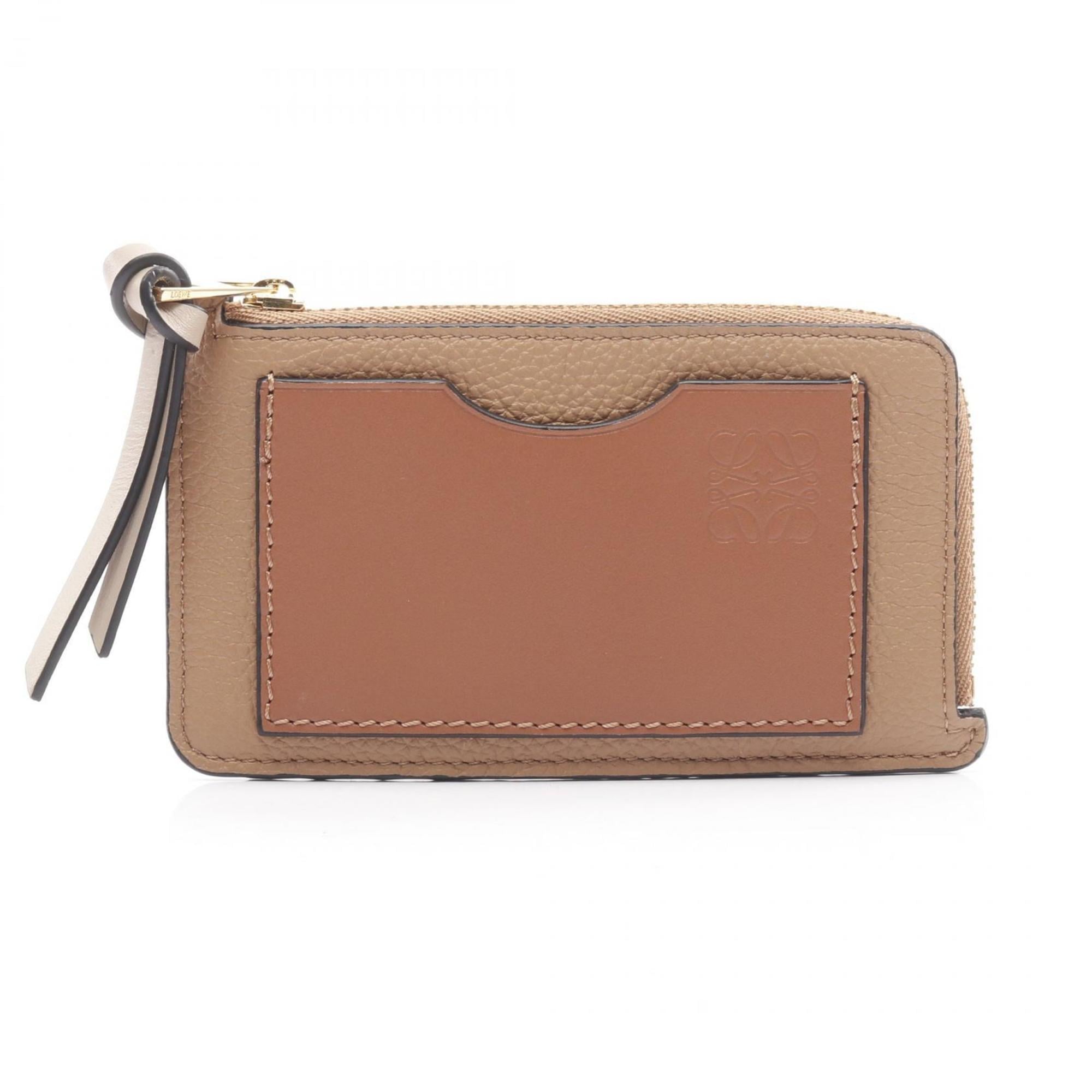 Loewe Brown Leather Coin Purse/Coin Case (Pre-Owned)