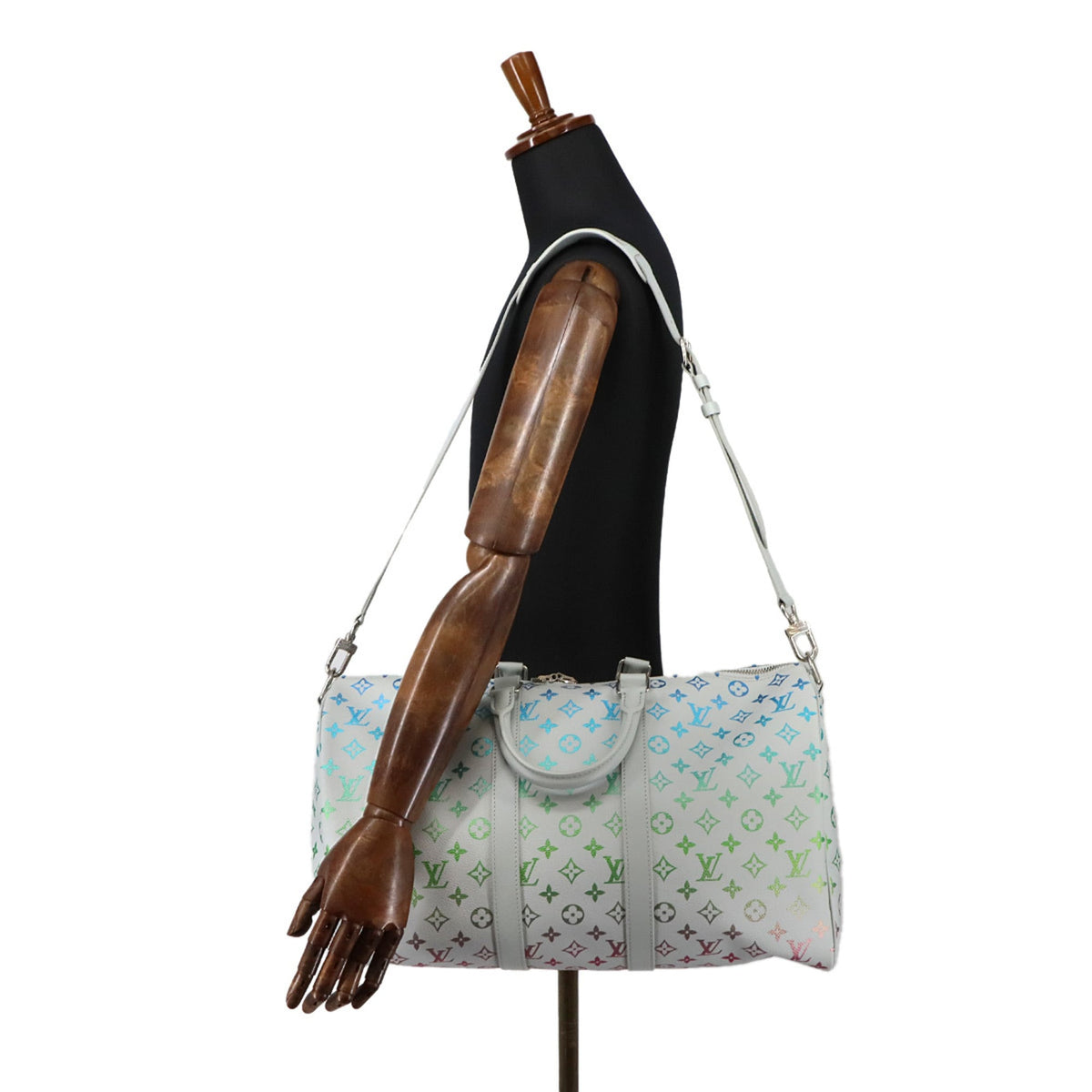 Louis Vuitton Gray Multi-Color Boston Bag Handbag (Pre-Owned)