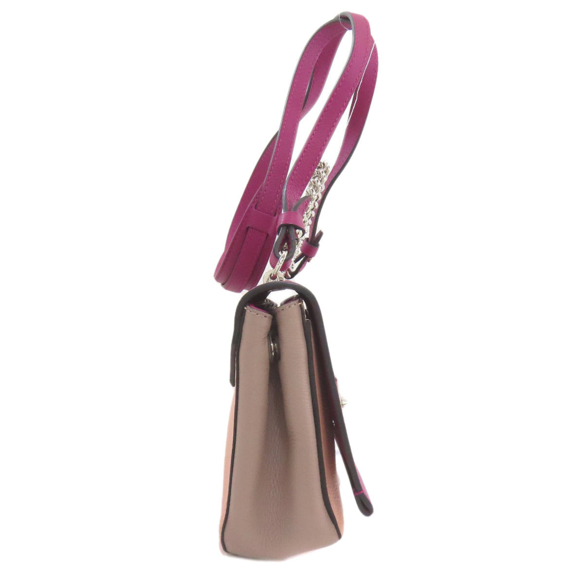 Louis Vuitton Gray Pink Purple Leather Shoulder Bag (Pre-Owned)