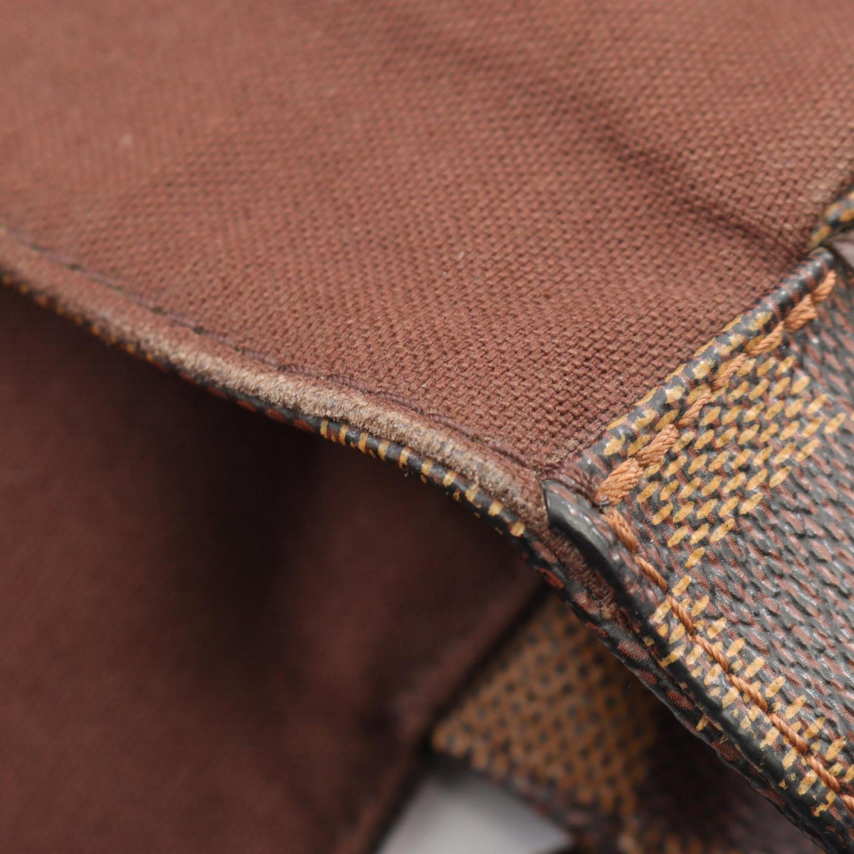 Louis Vuitton Brown Coated Canvas Leather Handbag Shoulder Bag (Pre-Owned)