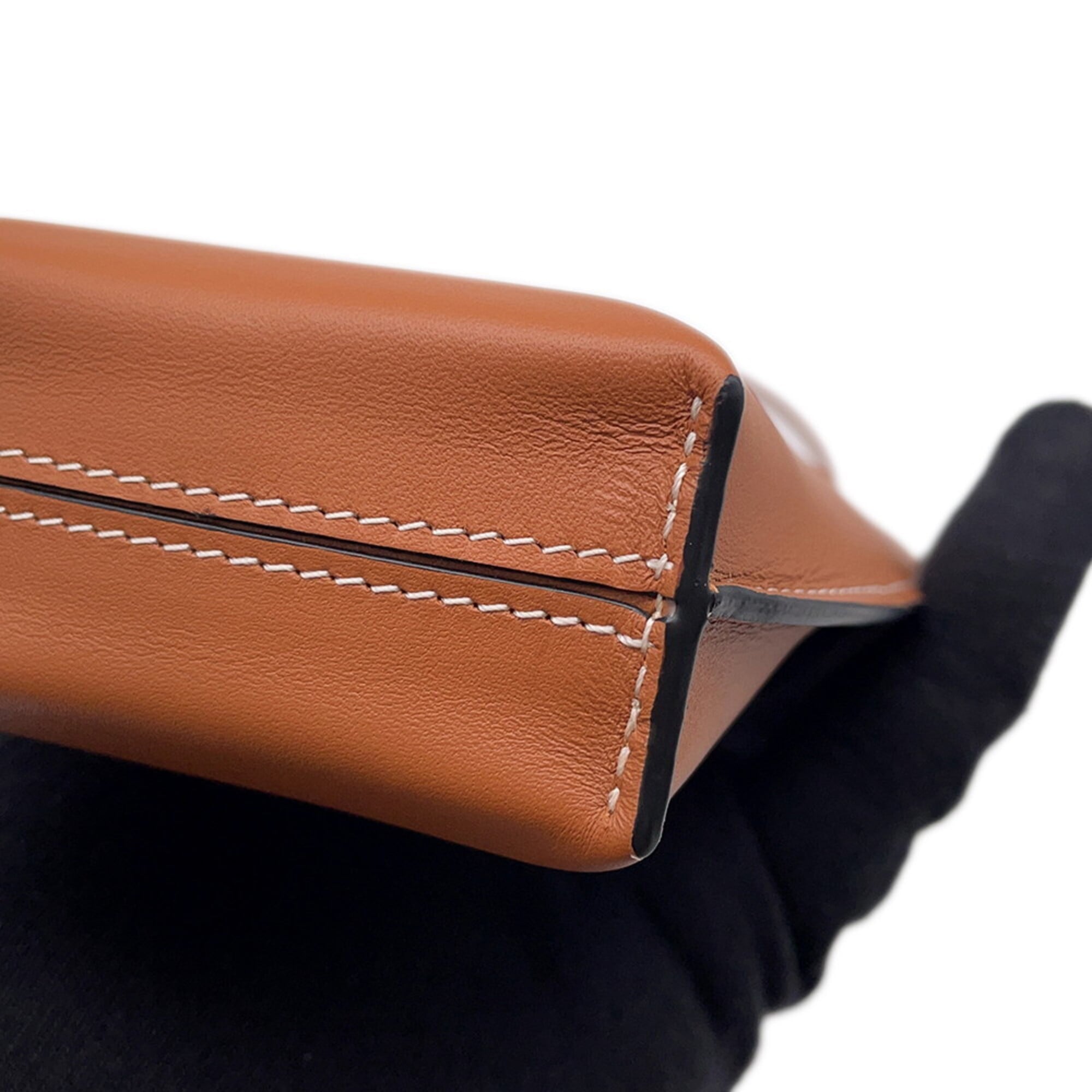 Loewe Brown Leather Handbag Pochette Pouch (Pre-Owned)