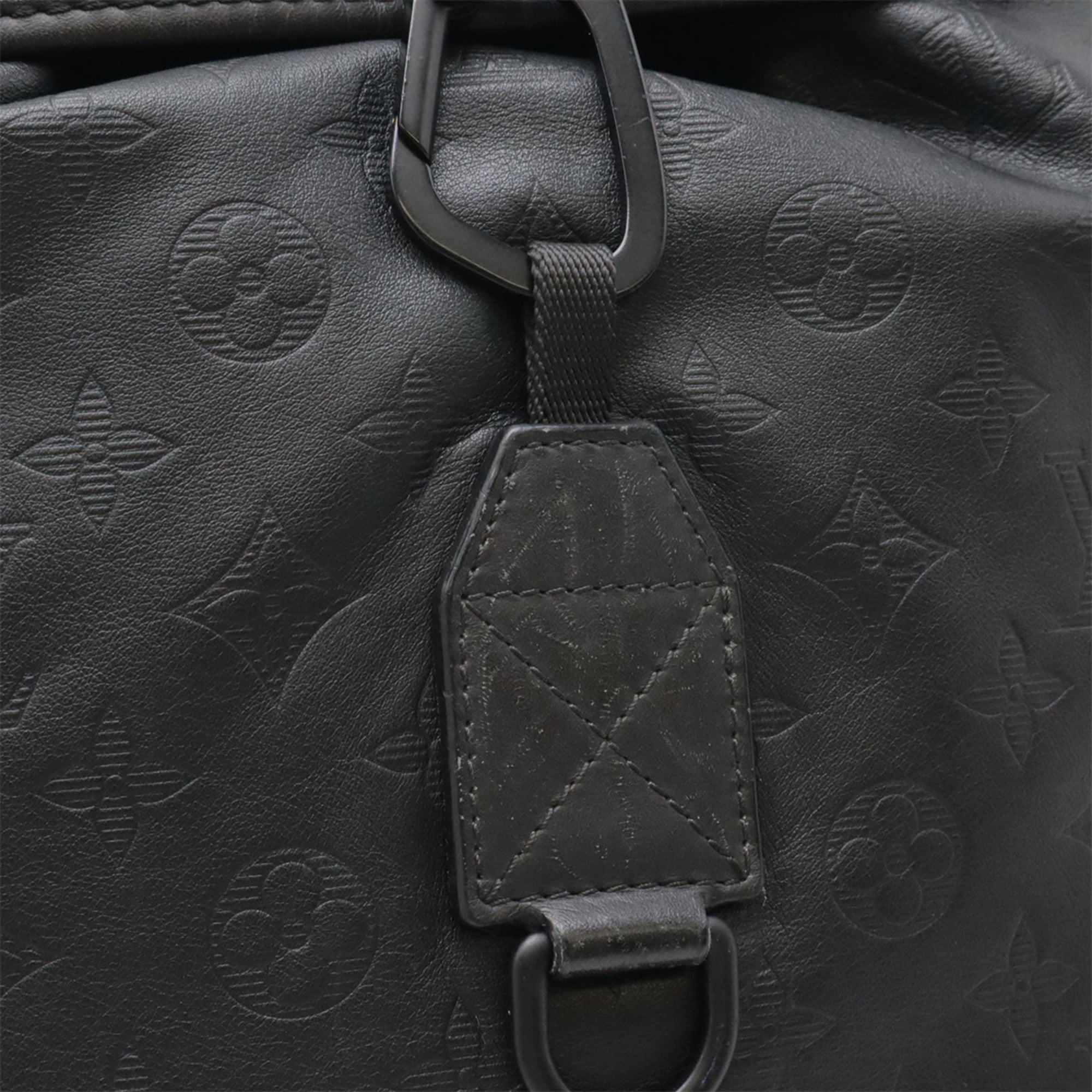 Louis Vuitton Monogram Shadow Black Noir Monogram Shadow Backpack (Pre-Owned)