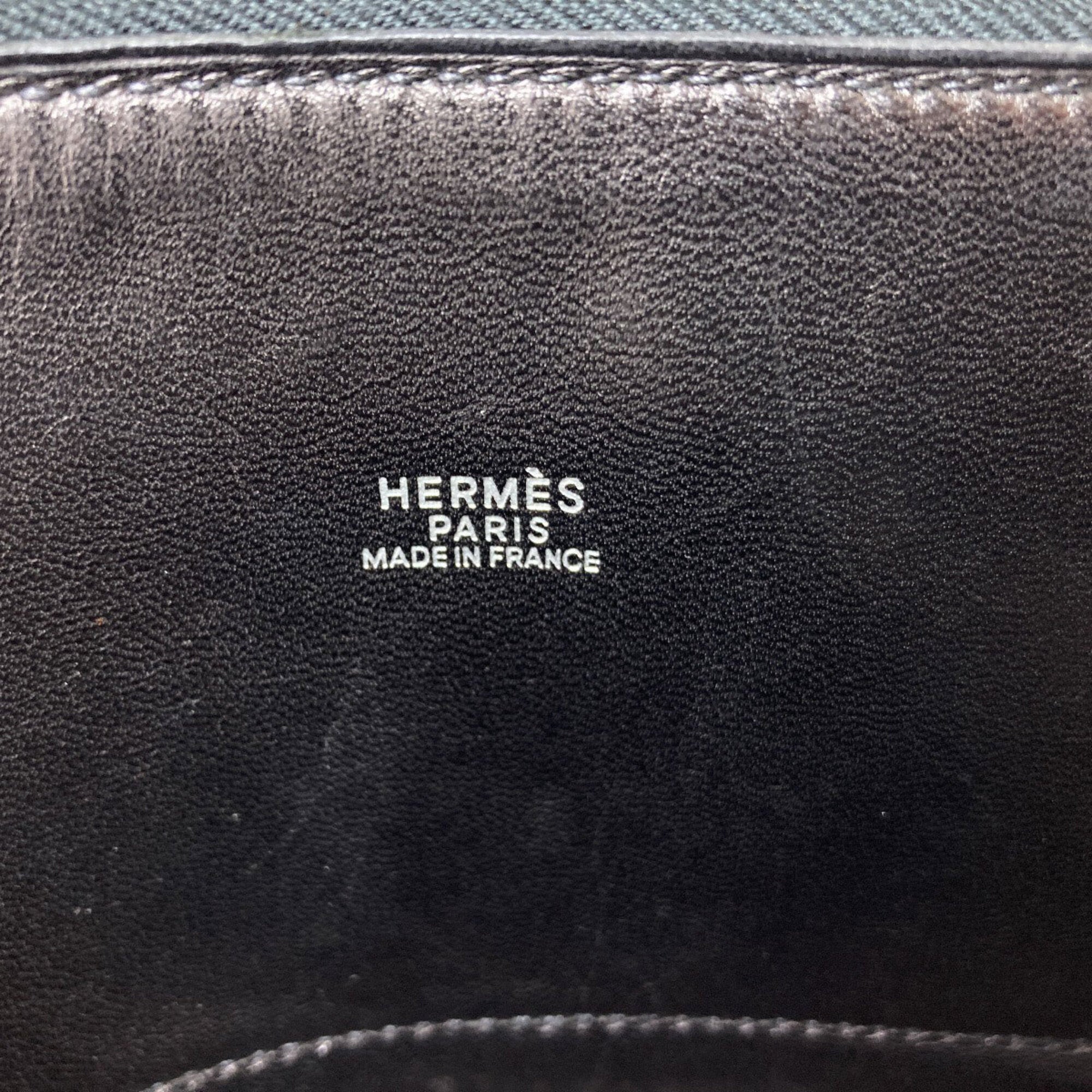 Hermes Black Taurillon Clemence Leather Handbag (Pre-Owned)