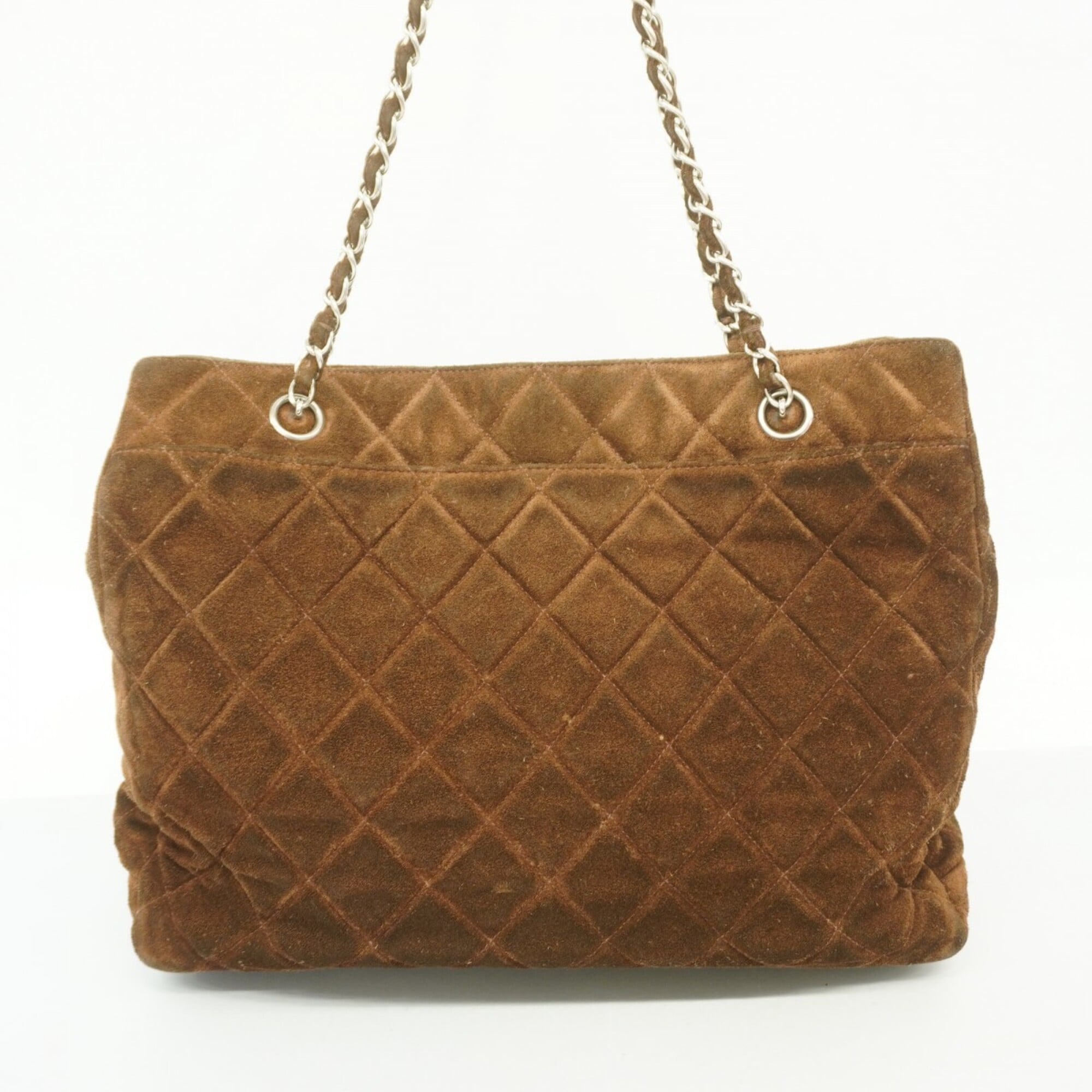 Chanel Brown Suede Tote Bag (Pre-Owned)