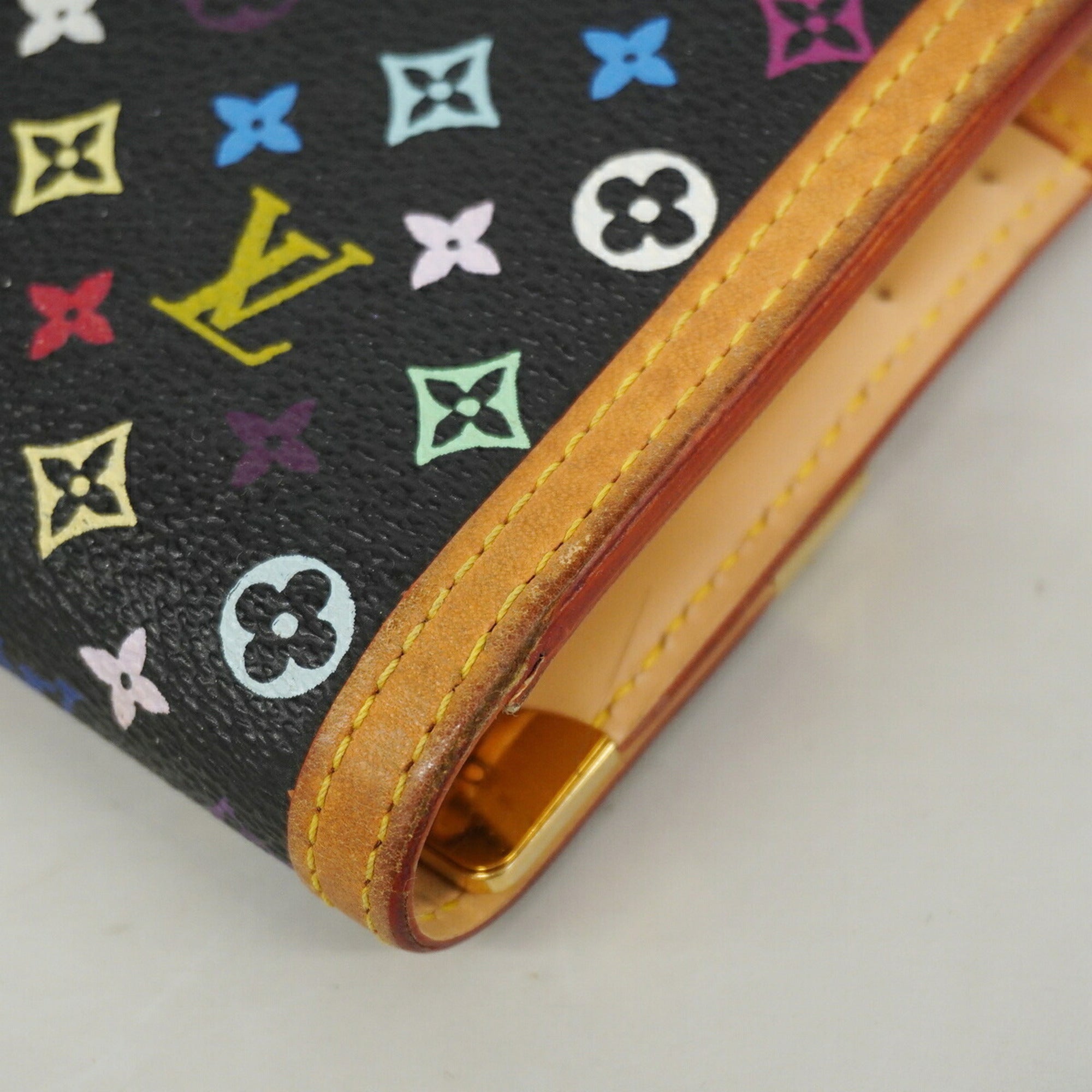 Louis Vuitton Noir Long Wallet (Tri-Fold) (Pre-Owned)