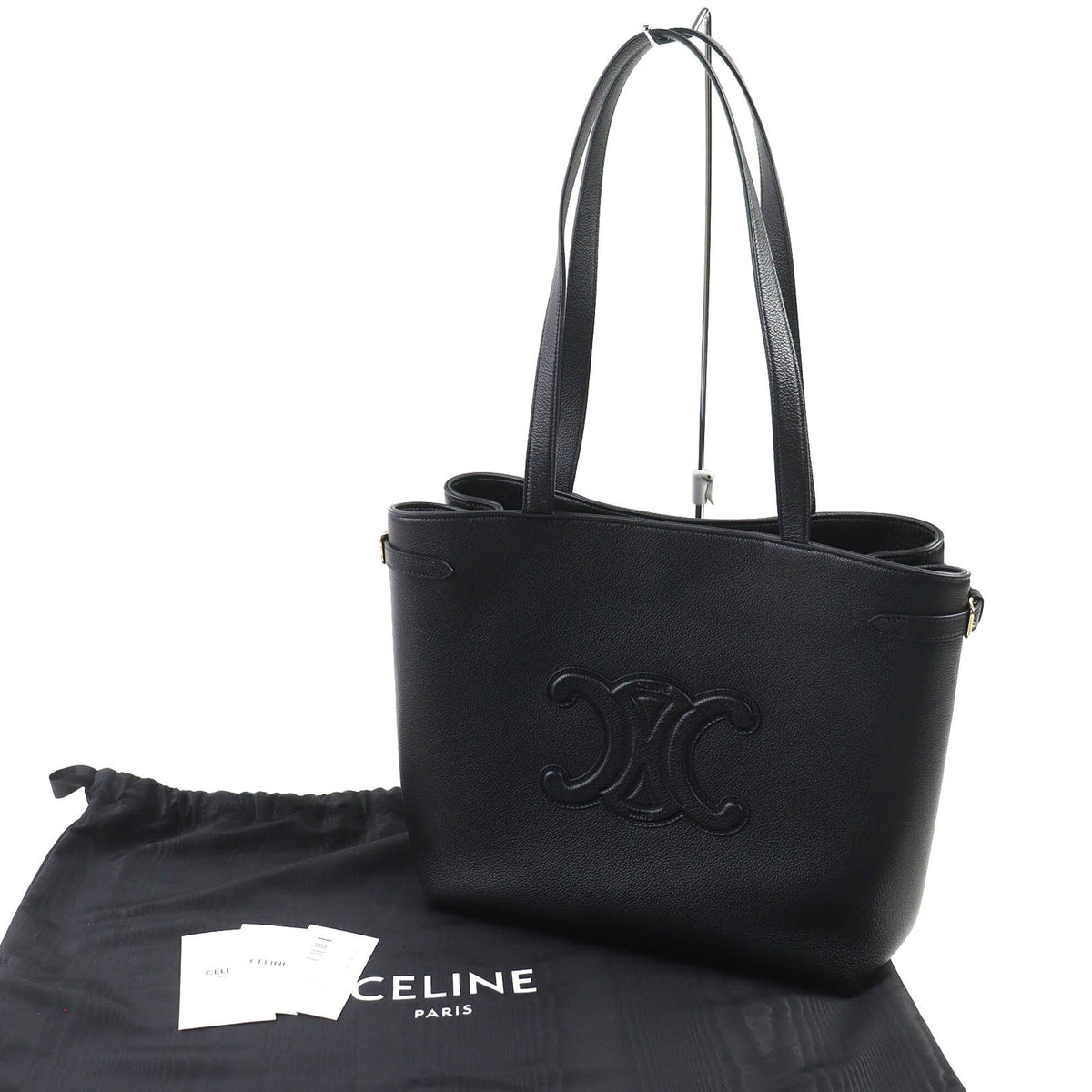 Celine Cabas Black Leather Tote Bag (Pre-Owned)