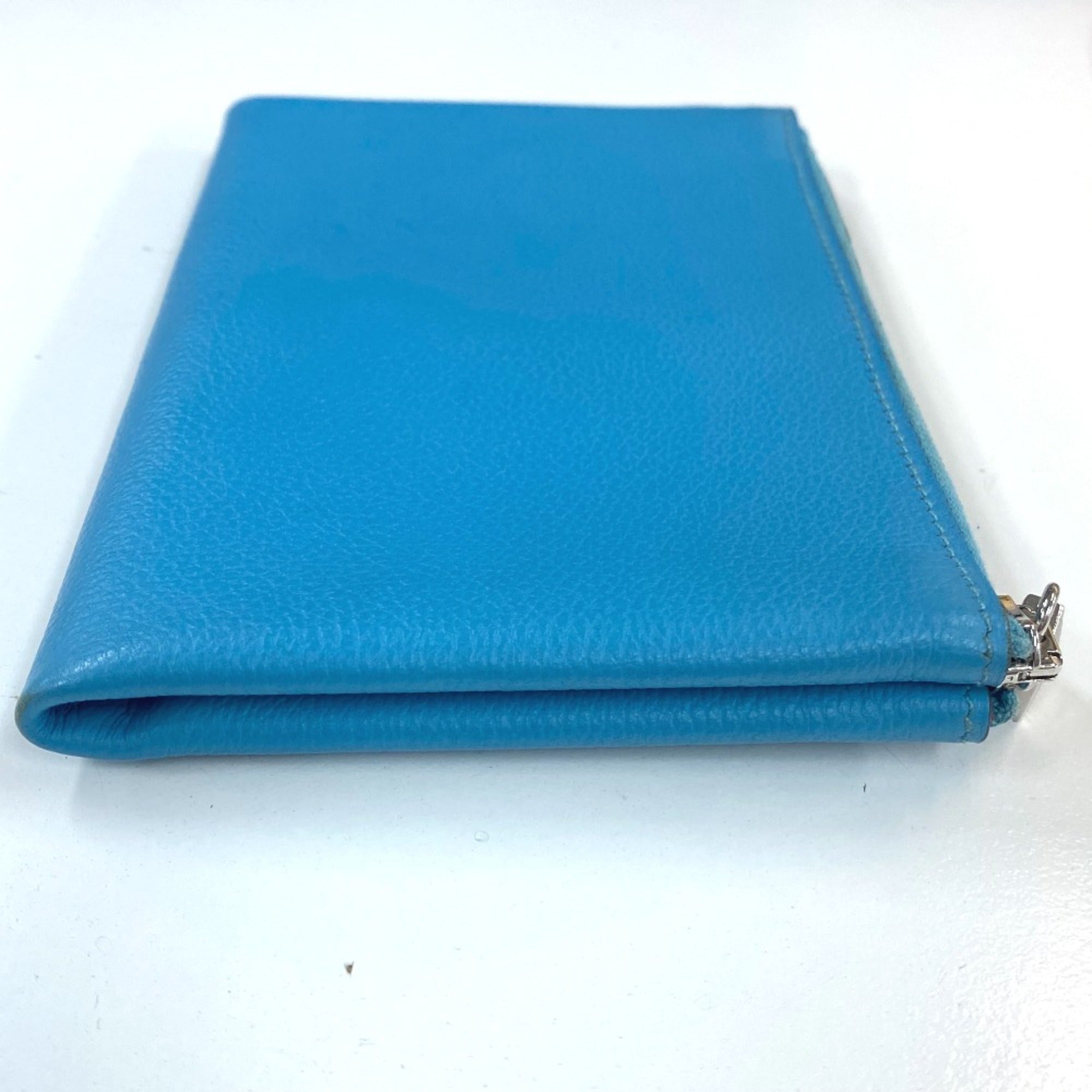 Hermes Blue Leather Pouch (Pre-Owned)