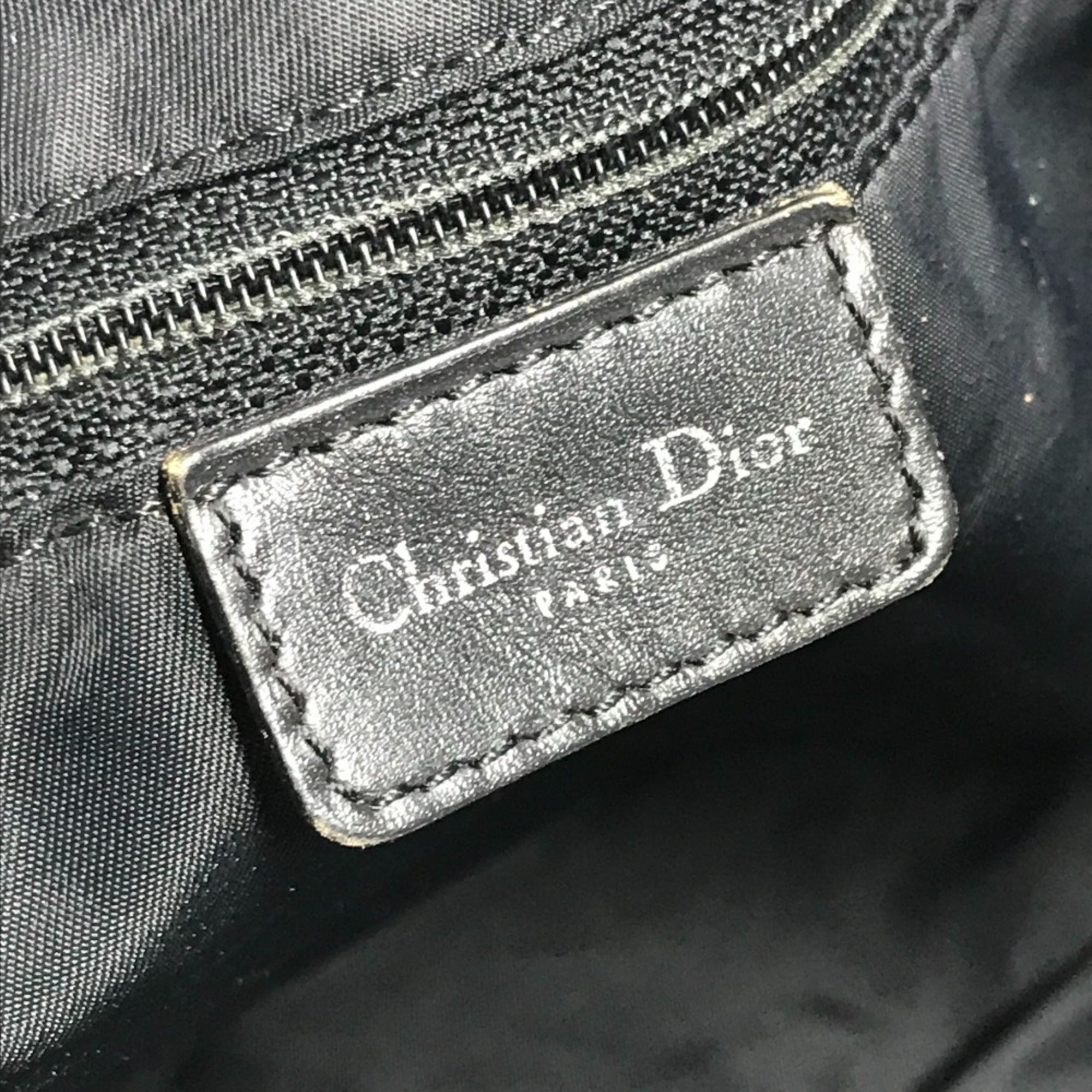 Christian Dior Black Canvas Leather Shoulder Bag (Pre-Owned)