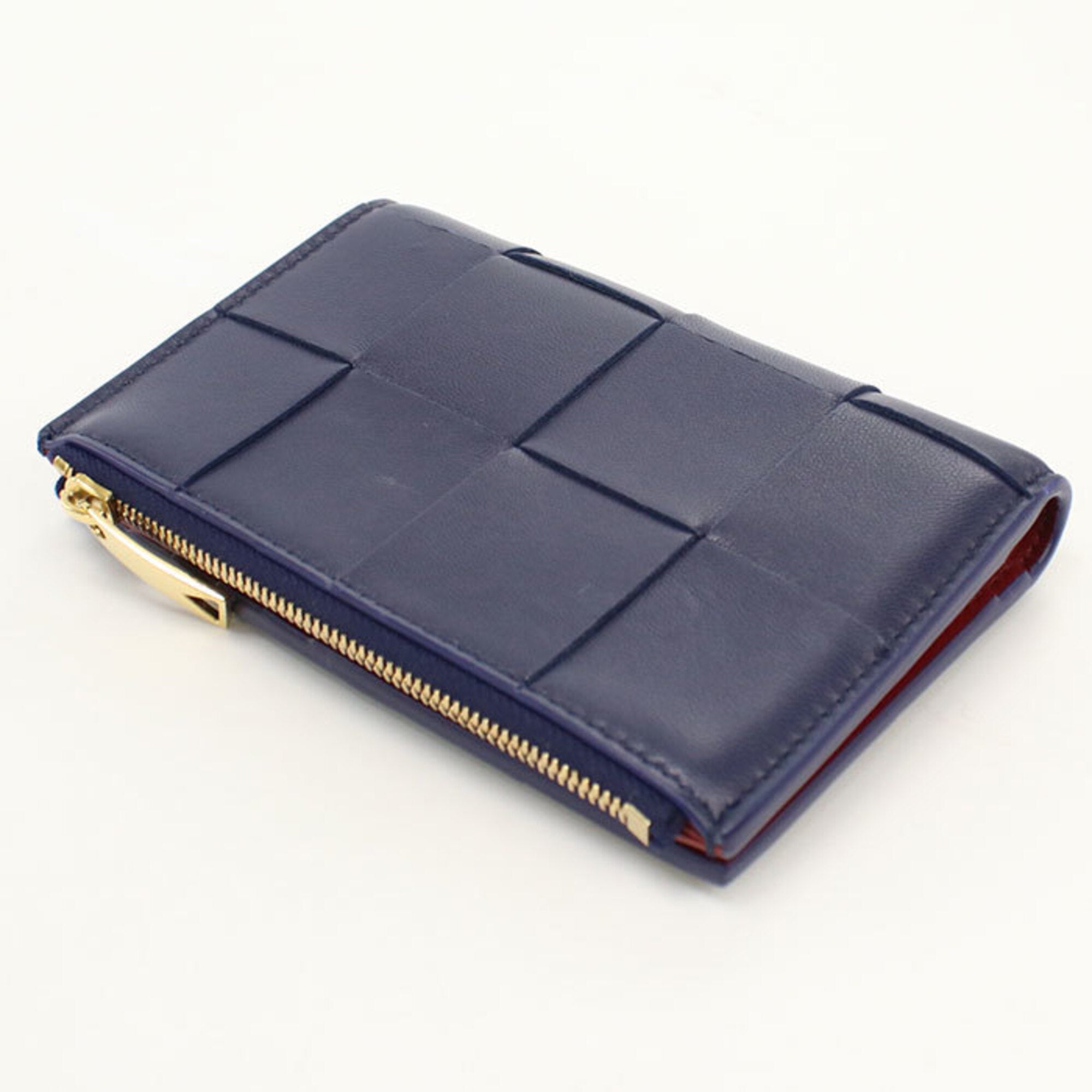 Bottega Veneta Navy Leather Wallet (Bi-Fold) (Pre-Owned)
