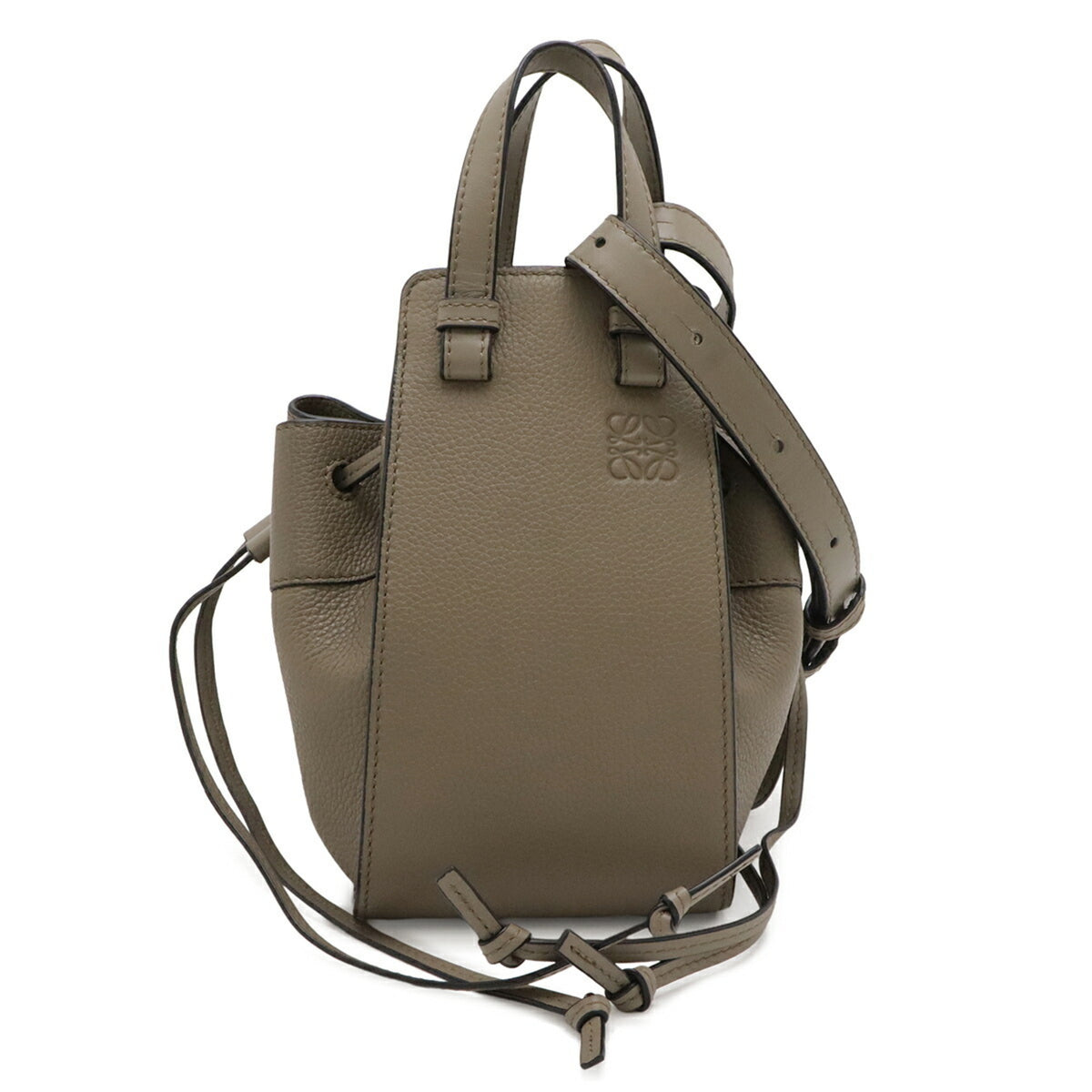 Loewe Grayish Leather Handbag Shoulder Bag (Pre-Owned)