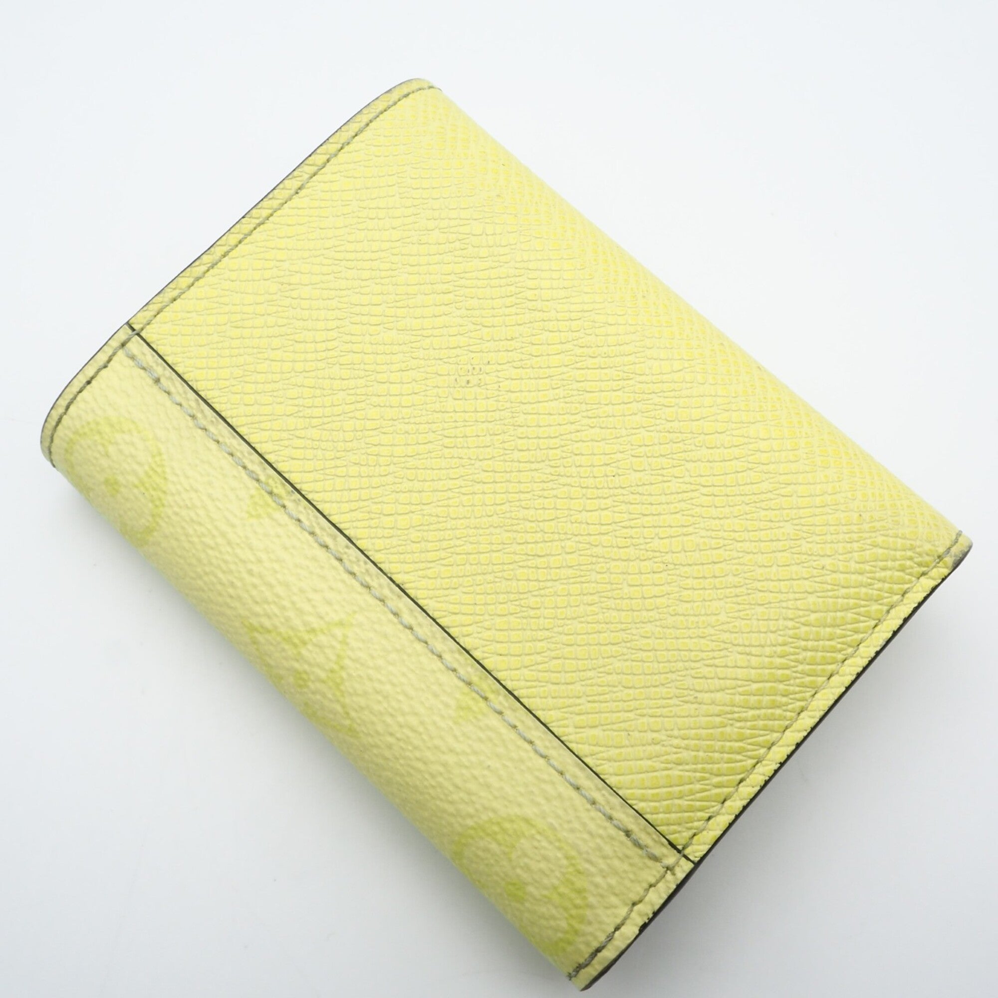Louis Vuitton Taigarama Yellow Coated Canvas Wallet (Tri-Fold) (Pre-Owned)