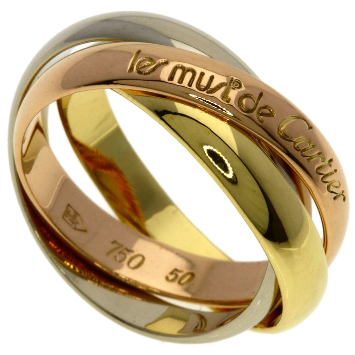 Cartier Trinity Yellow Gold (18K) Pink Gold (18K) White Gold (18K) Band Ring (Pre-Owned)