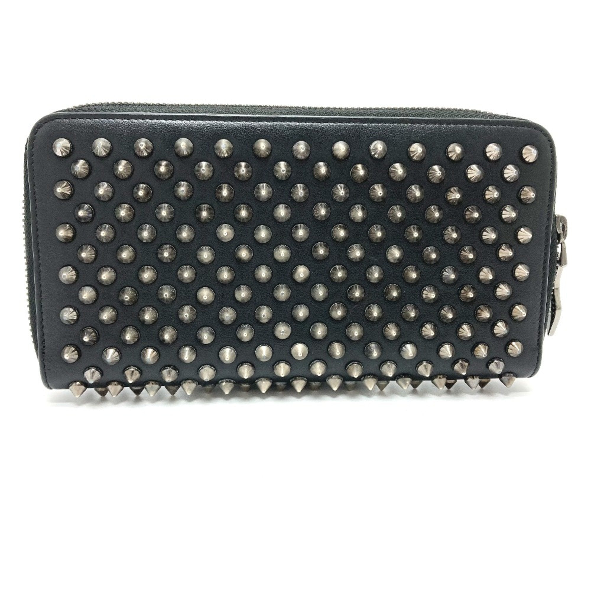 Christian Louboutin Black Leather Long Wallet (Bi-Fold) (Pre-Owned)