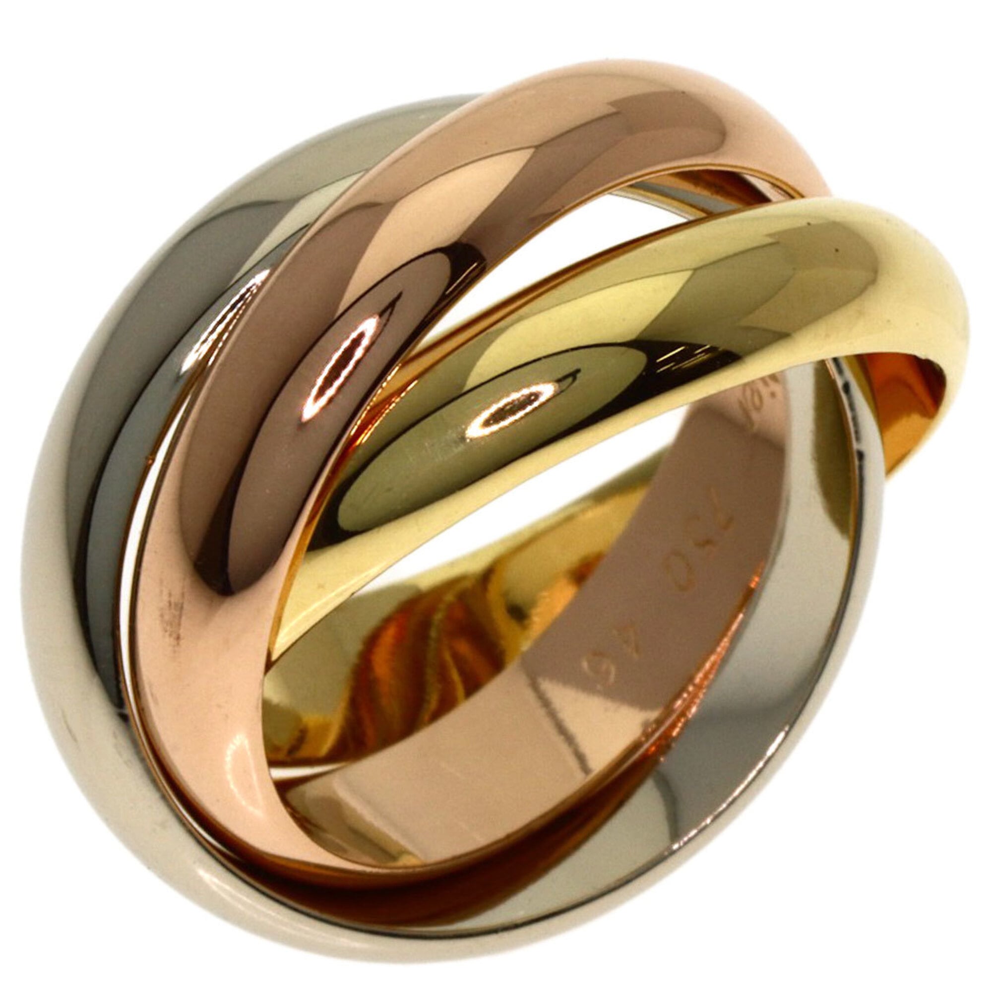 Cartier Trinity Yellow Gold (18K) Pink Gold (18K) White Gold (18K) Band Ring (Pre-Owned)