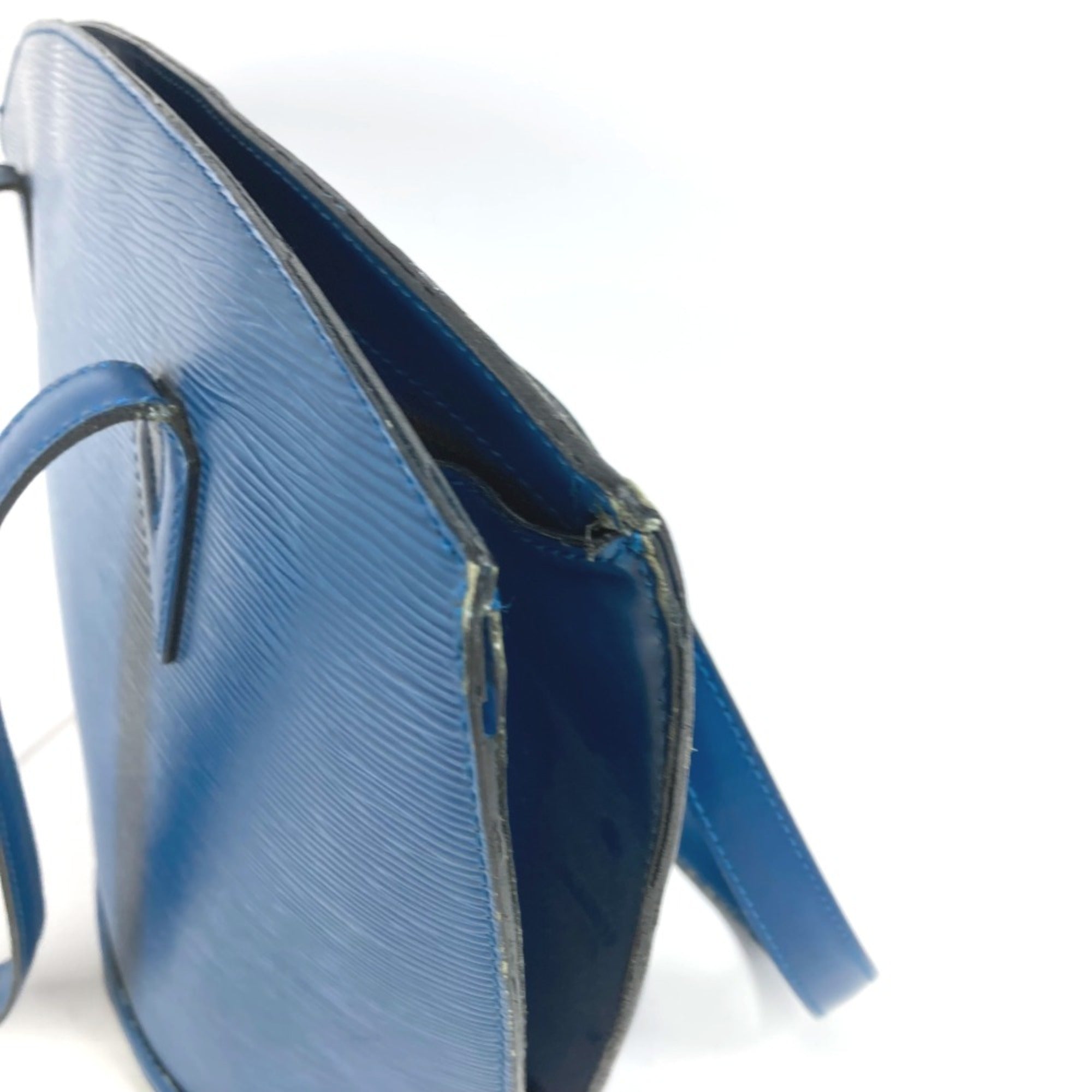 Louis Vuitton Blue Leather Tote Bag (Pre-Owned)