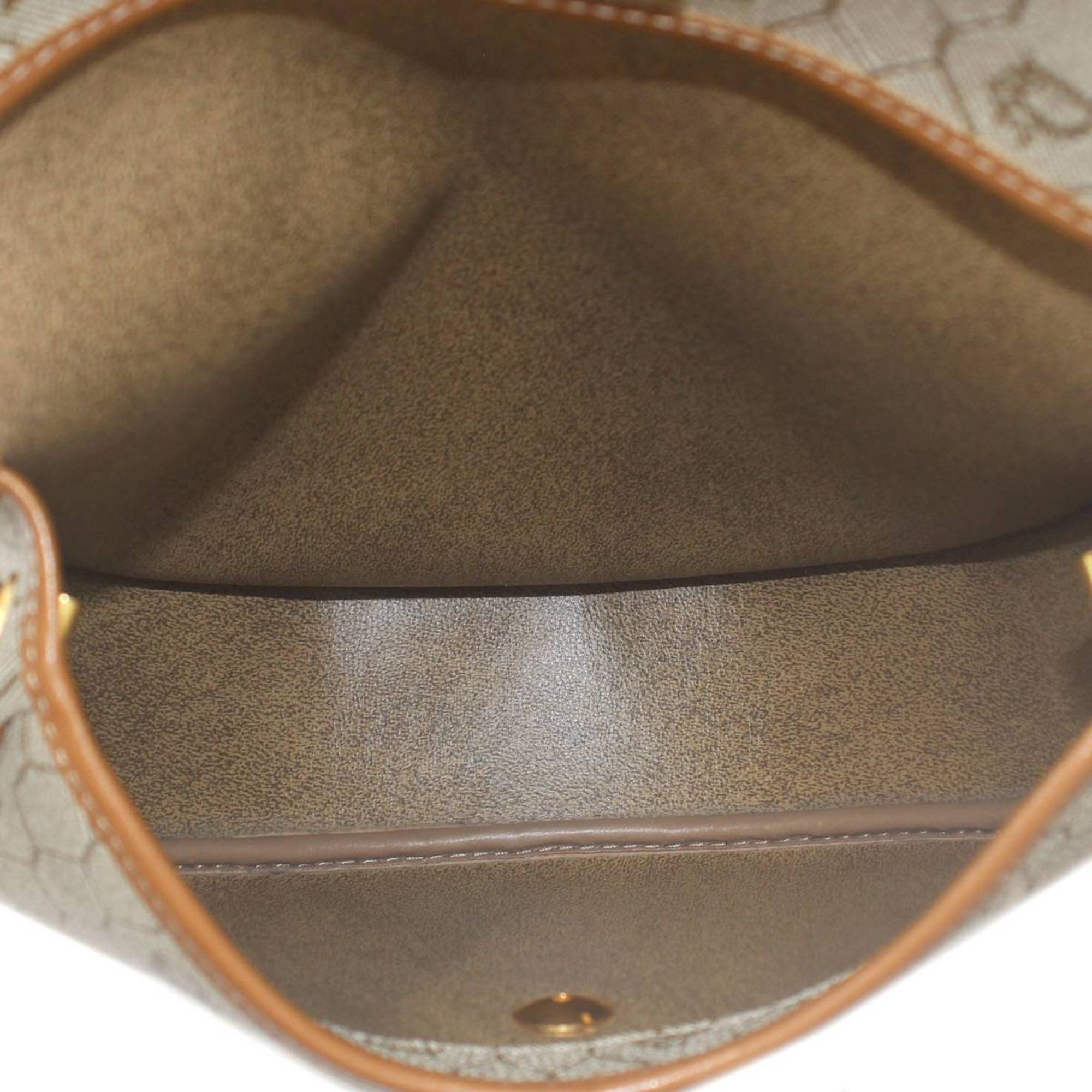 Christian Dior Beige Pvc Leather Shoulder Bag (Pre-Owned)
