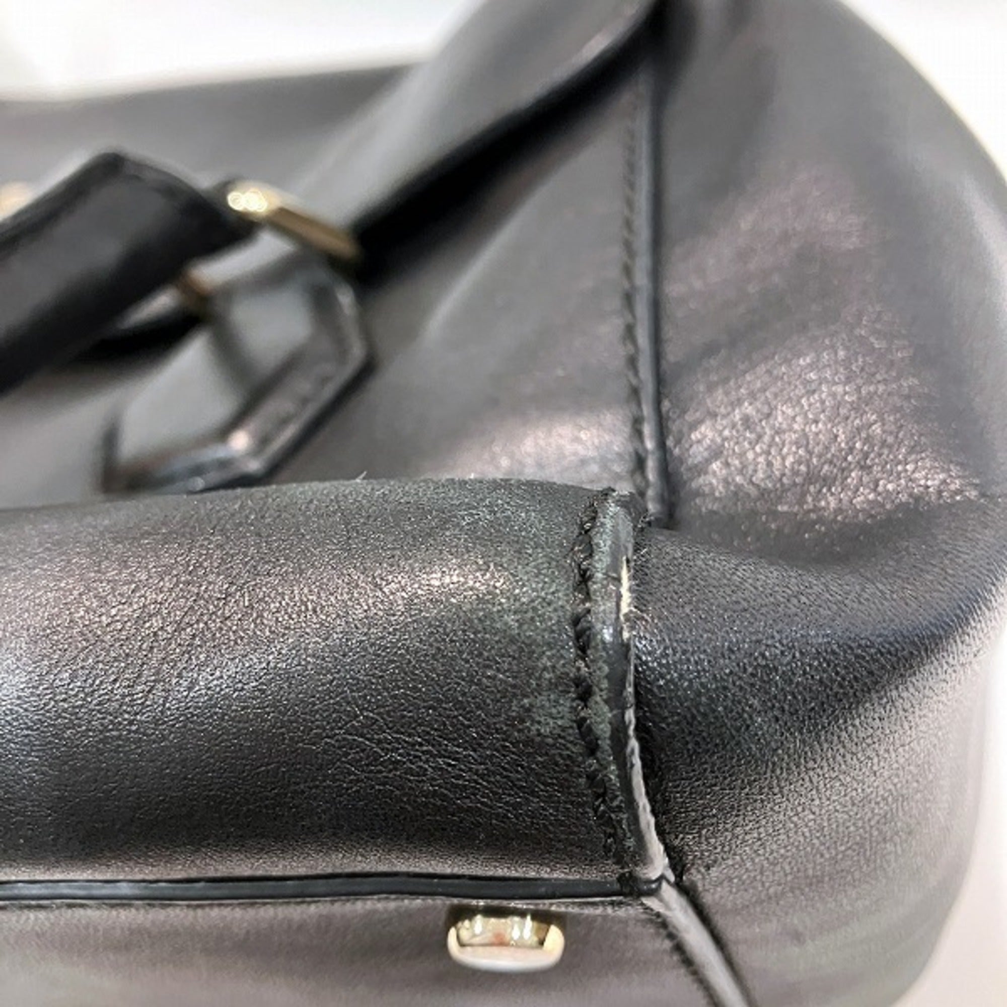 Kate Spade Black Leather Handbag Shoulder Bag (Pre-Owned)
