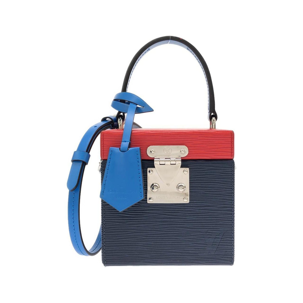 Louis Vuitton Dark Blue Indigo Leather Handbag (Pre-Owned)