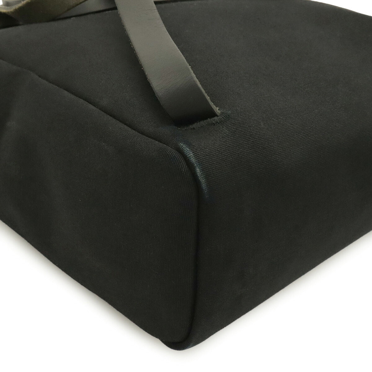Hermes Her Bag Black Toile Officier Leather Backpack Handbag (Pre-Owned)