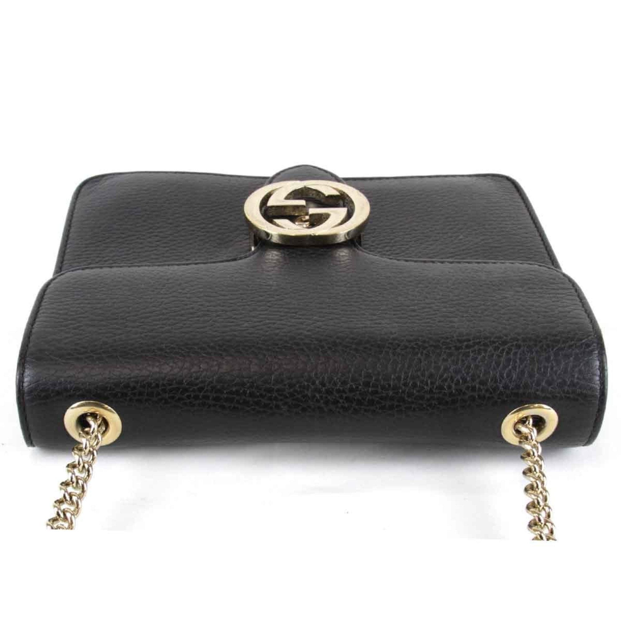 Gucci Black Leather Shoulder Bag (Pre-Owned)