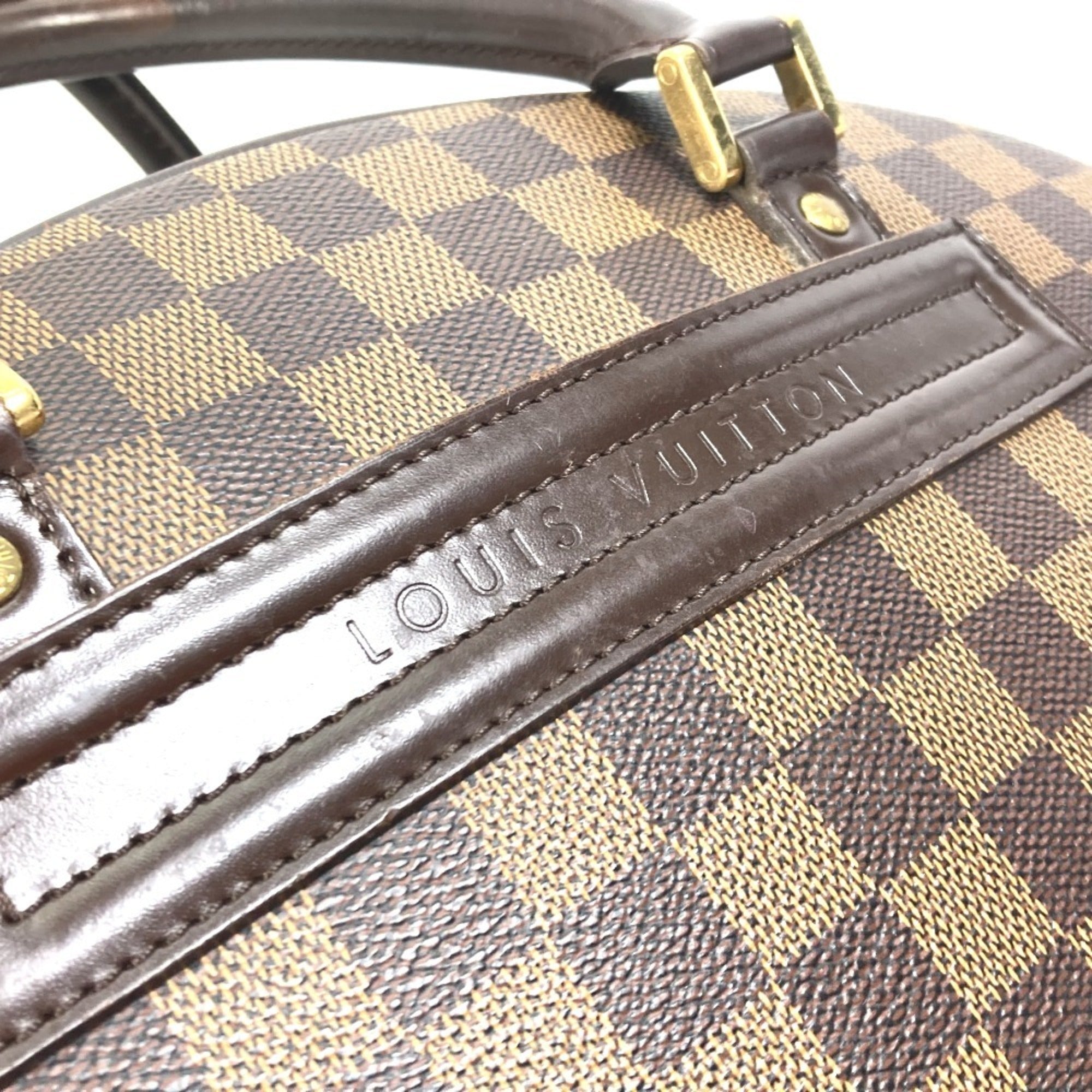 Louis Vuitton Damier Brown Ebene Damier Canvas Boston Bag Handbag Shoulder Bag (Pre-Owned)