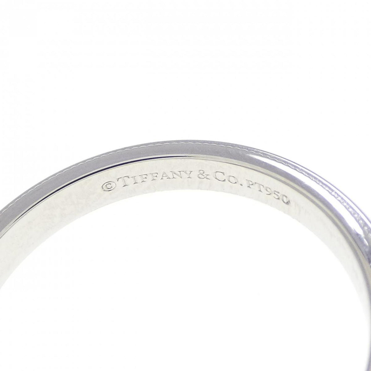 Tiffany Platinum Platinum 950 Band Ring (Pre-Owned)